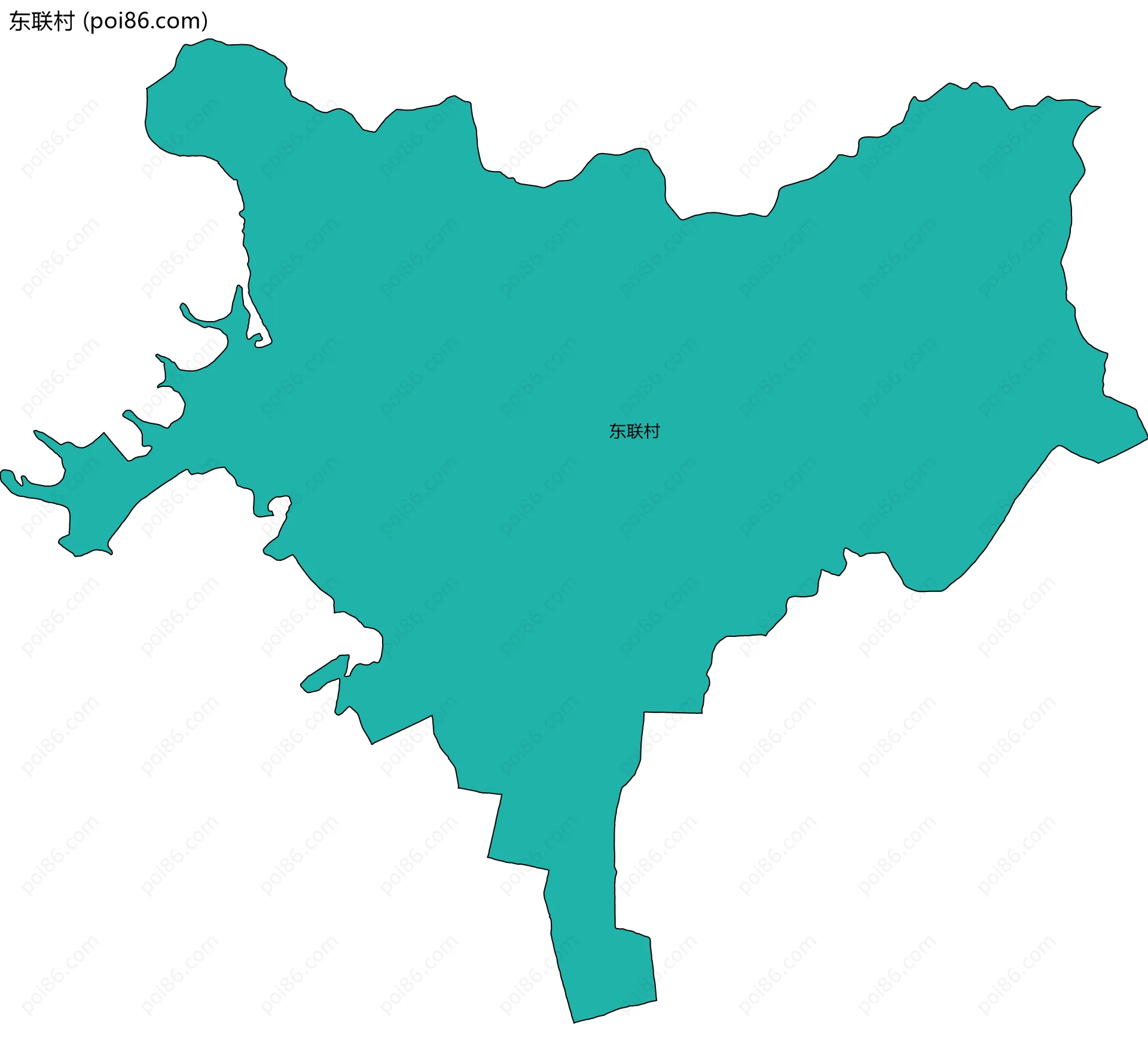 东联村边界地图