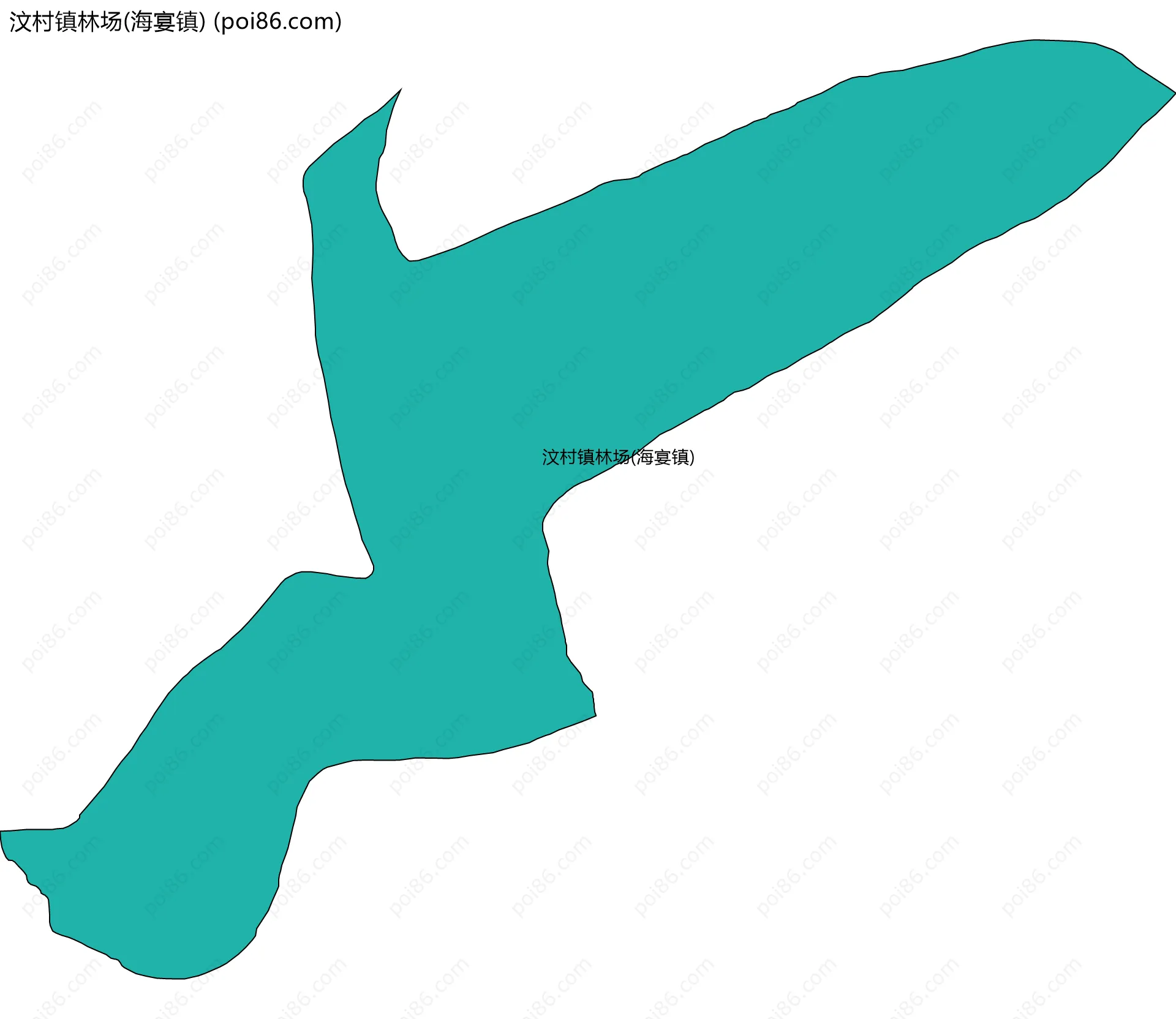 汶村镇林场(海宴镇)边界地图