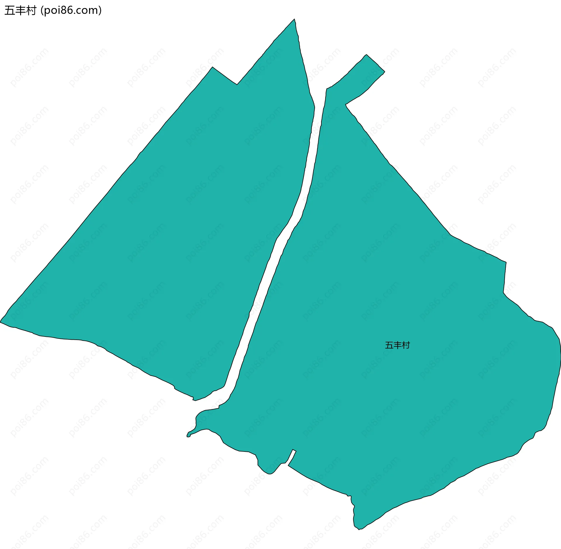 五丰村边界地图