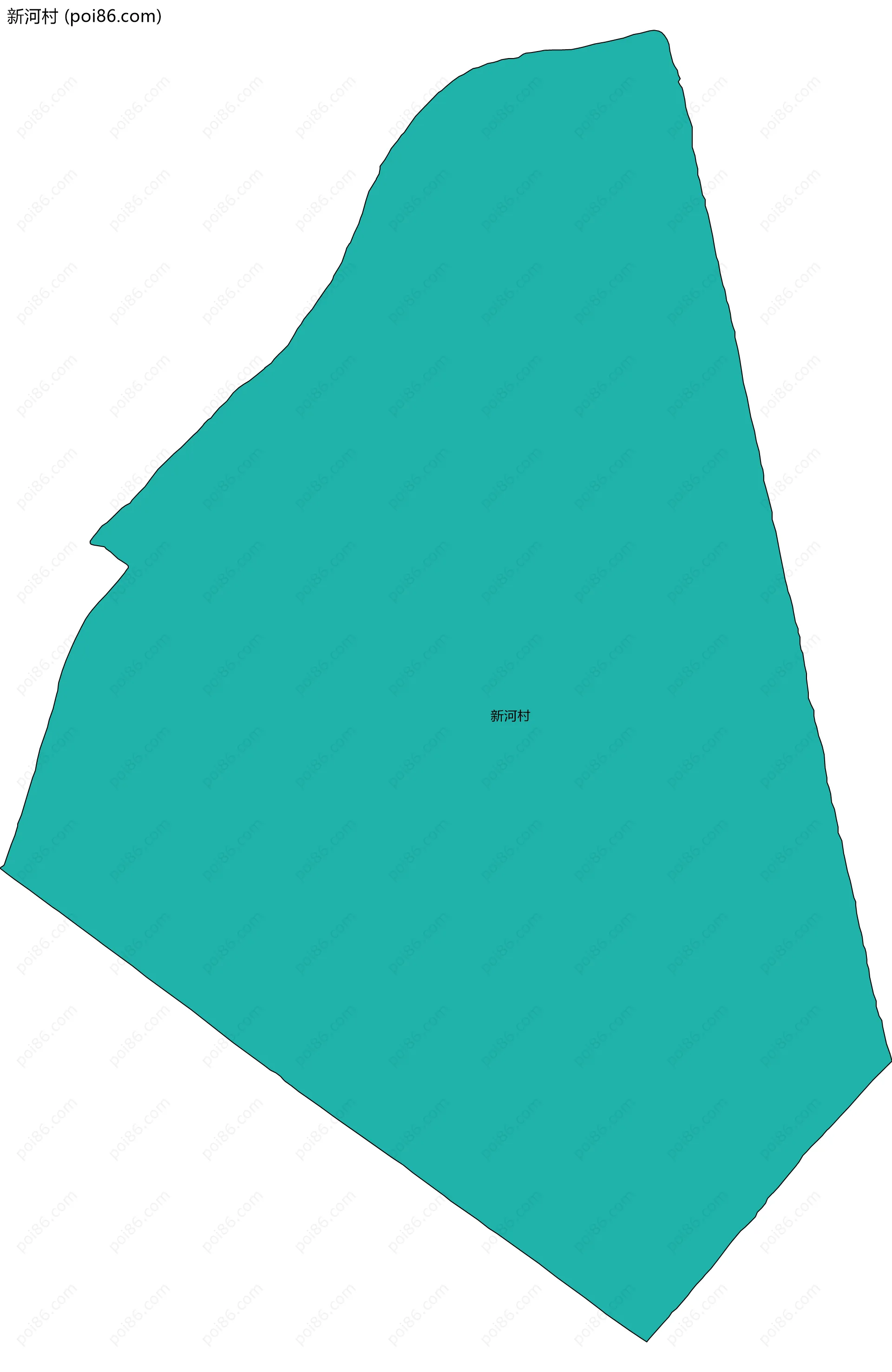 新河村边界地图