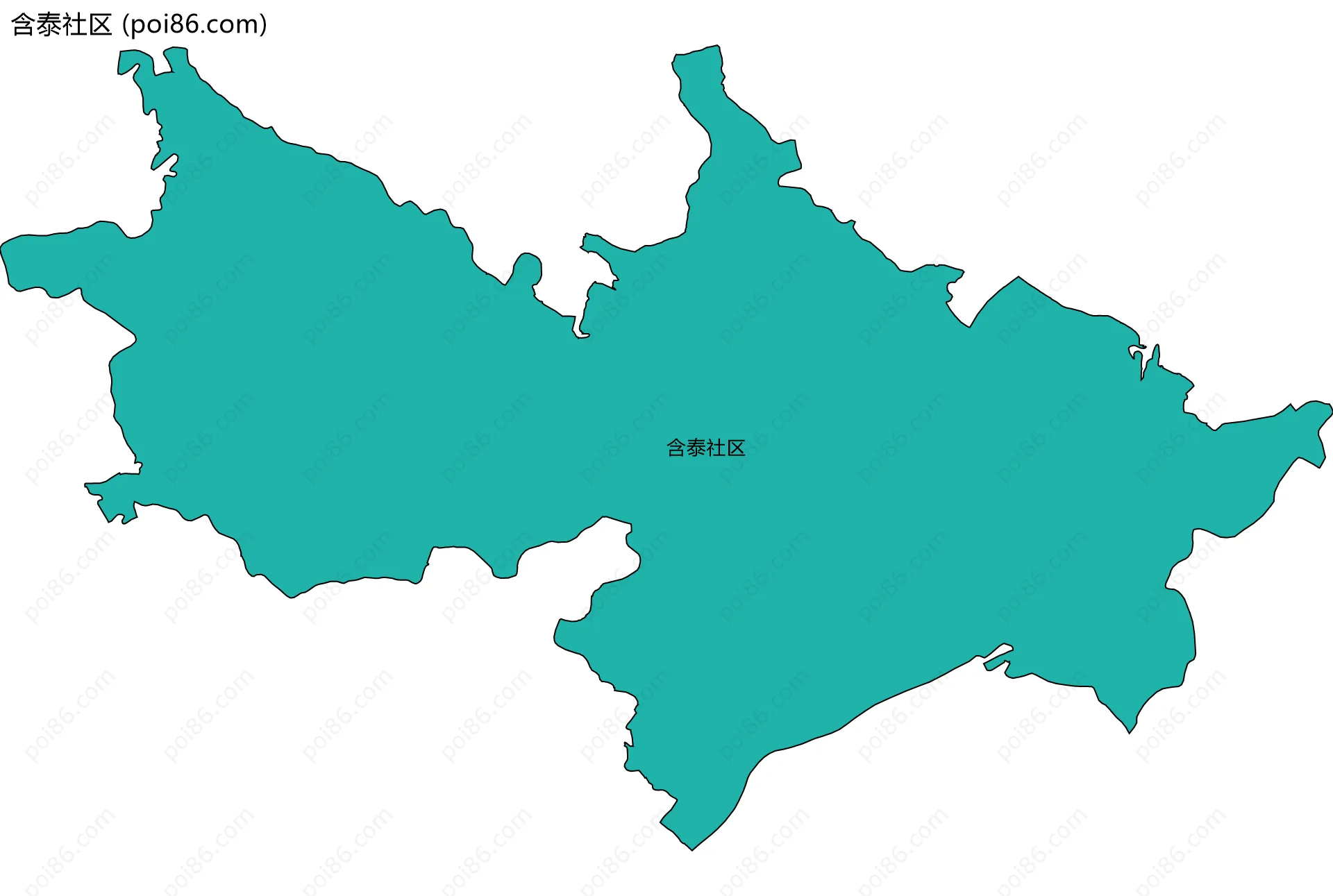 含泰社区边界地图