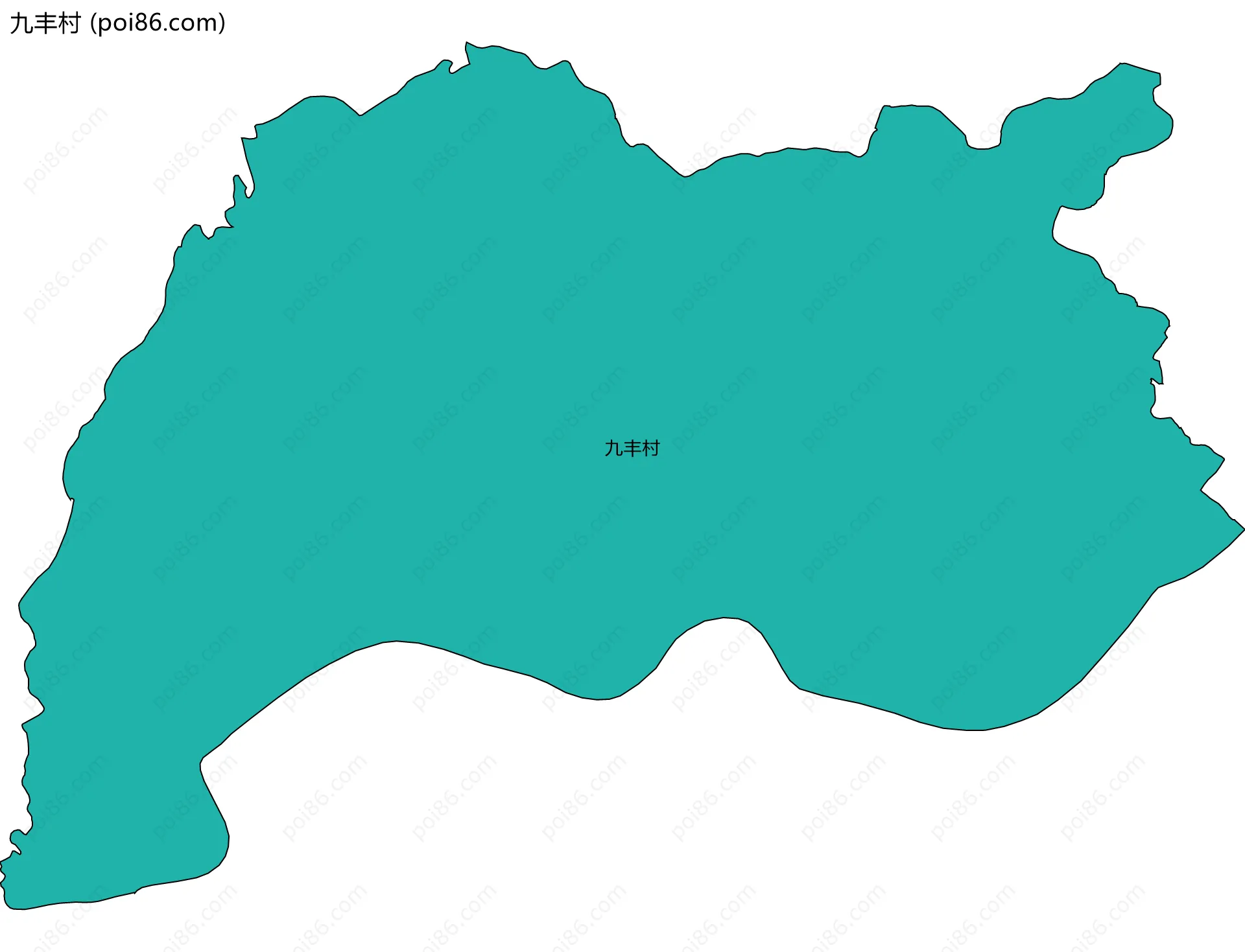 九丰村边界地图
