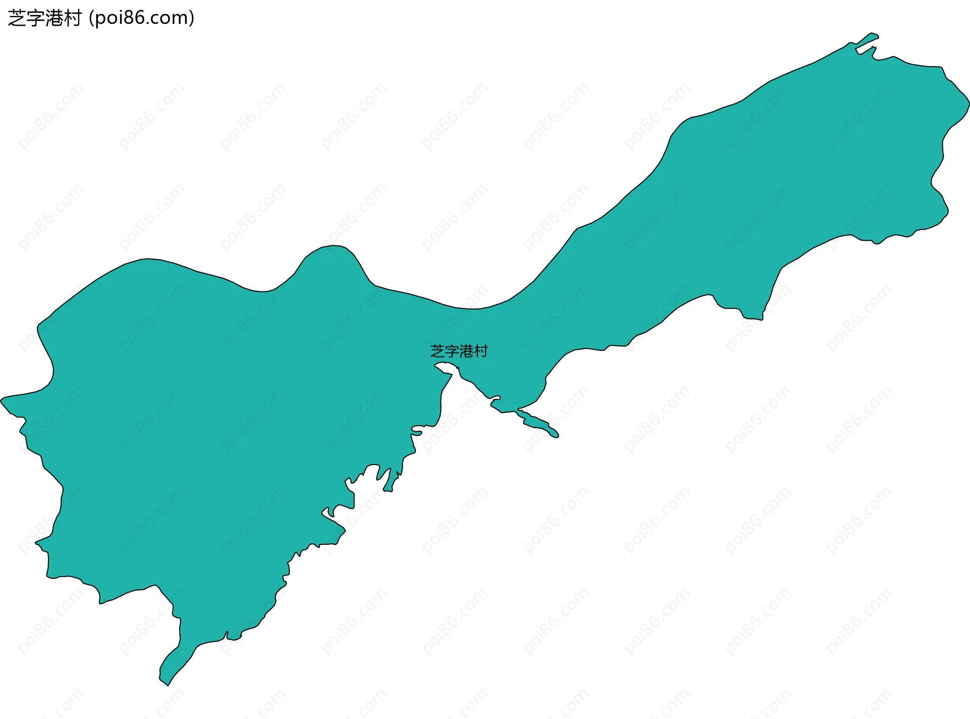 芝字港村边界地图
