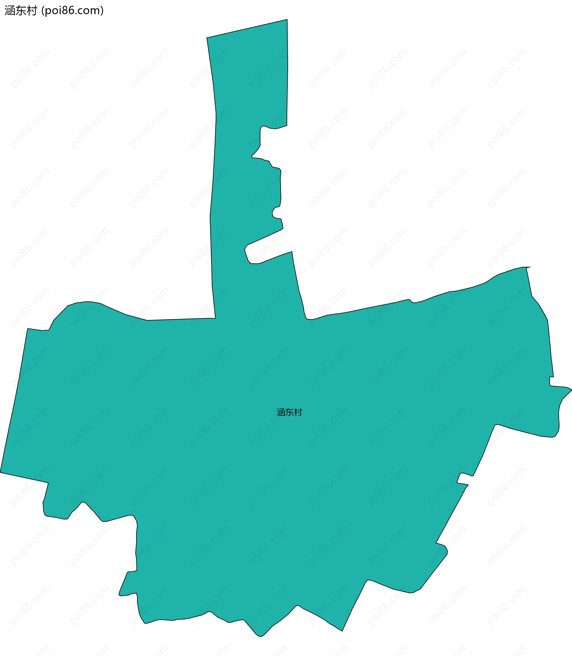 涵东村边界地图