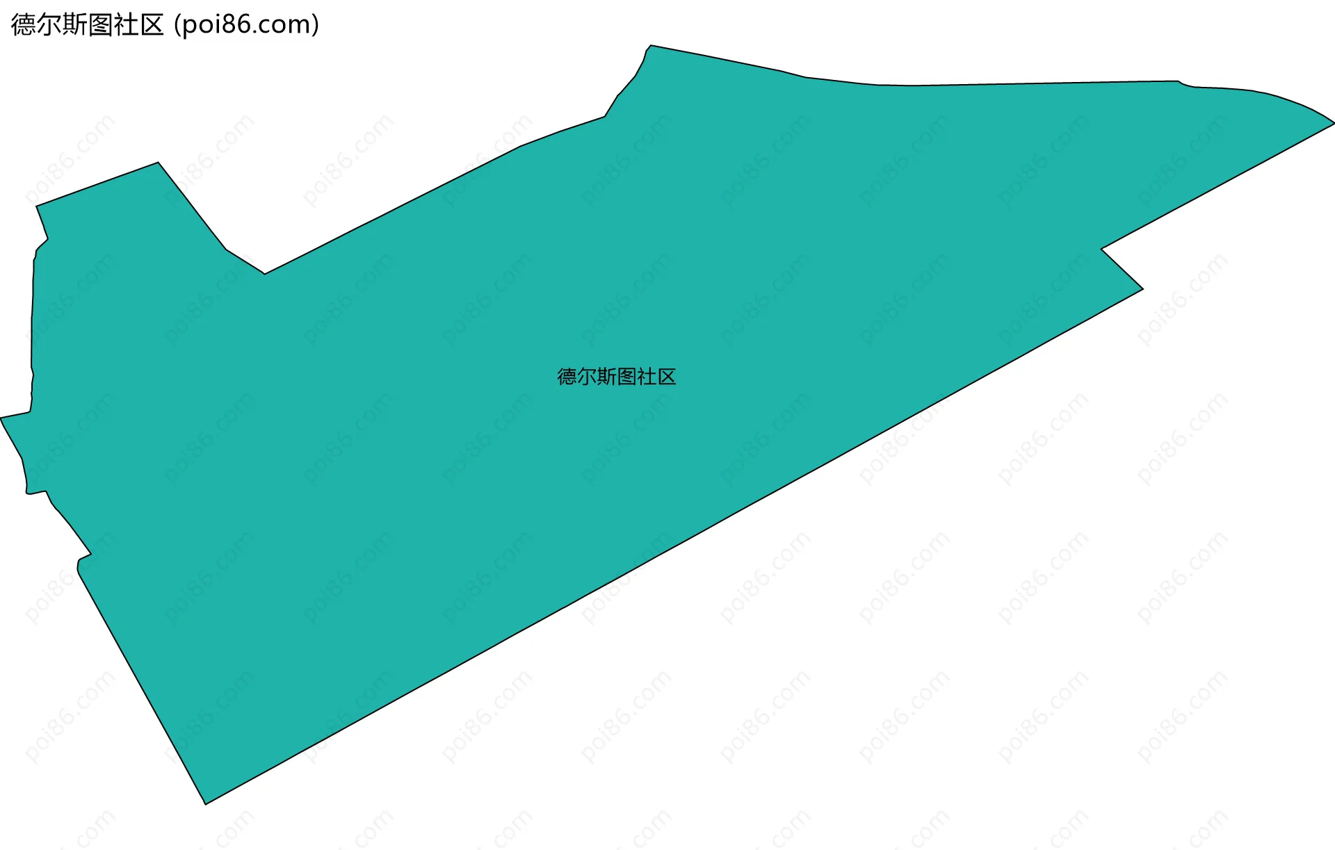 德尔斯图社区边界地图