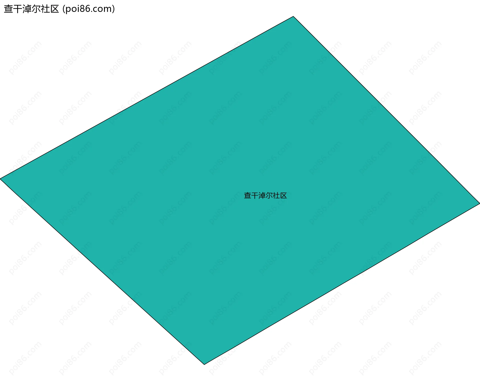 查干淖尔社区边界地图