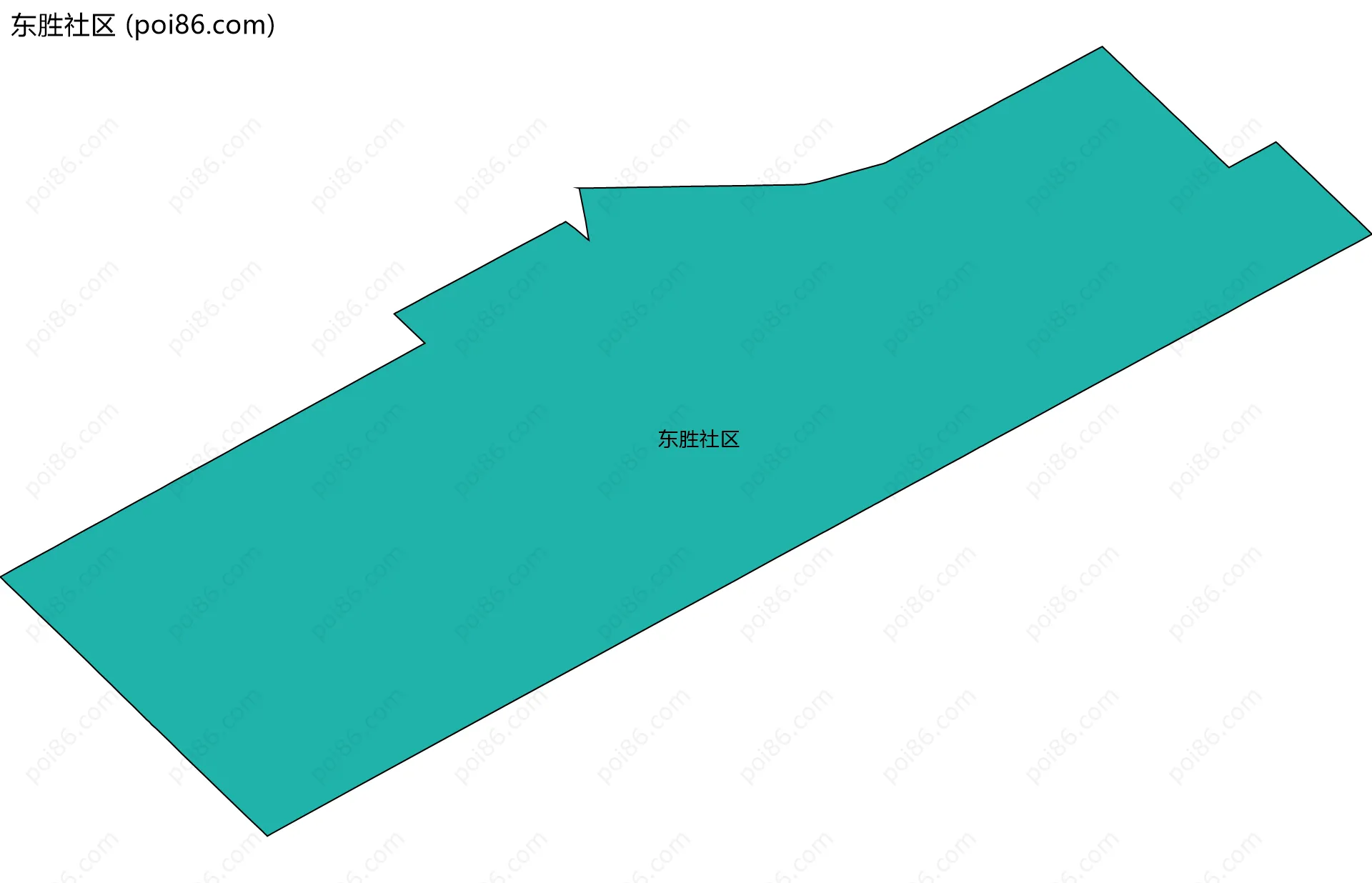 东胜社区边界地图