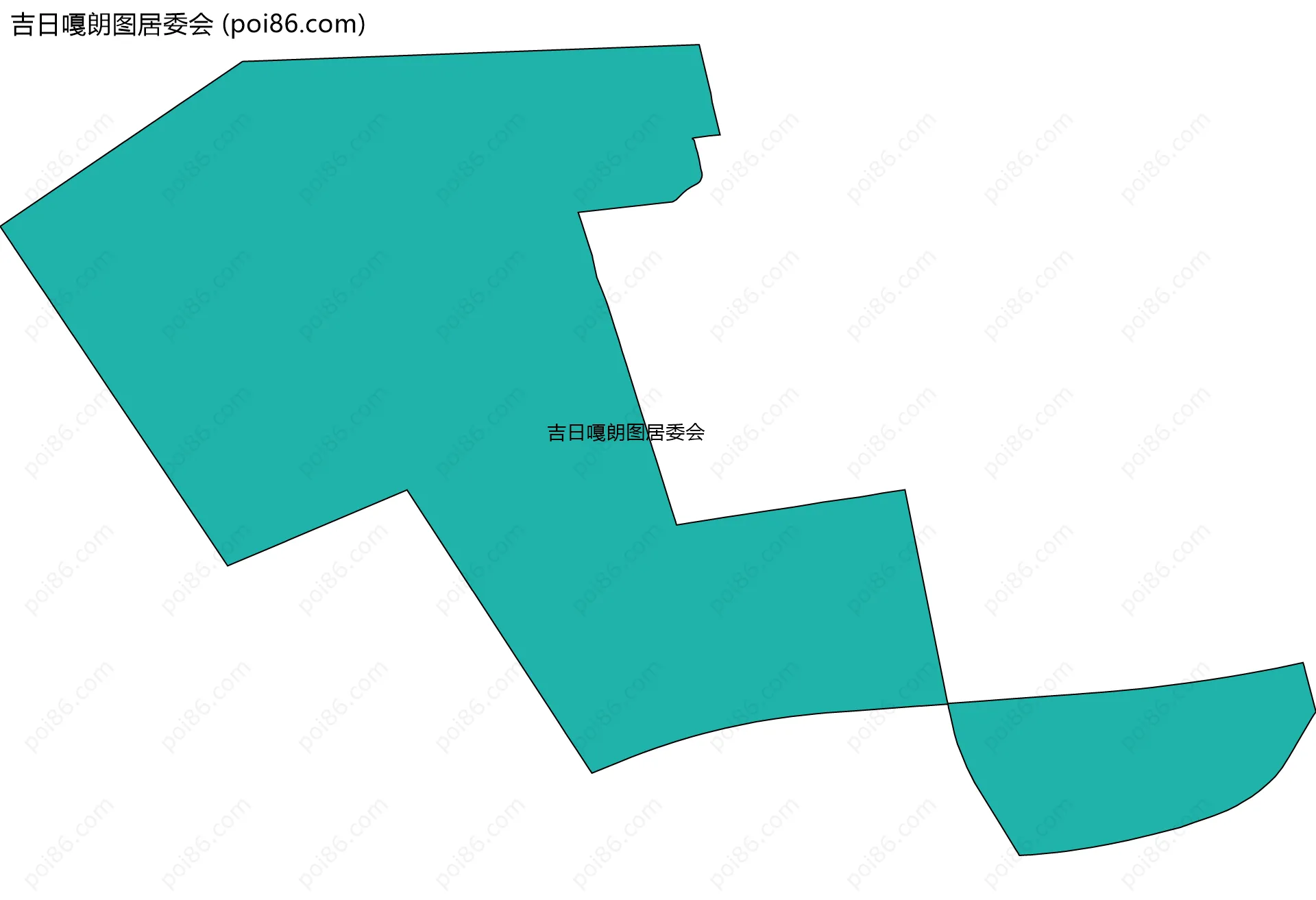 吉日嘎朗图居委会边界地图