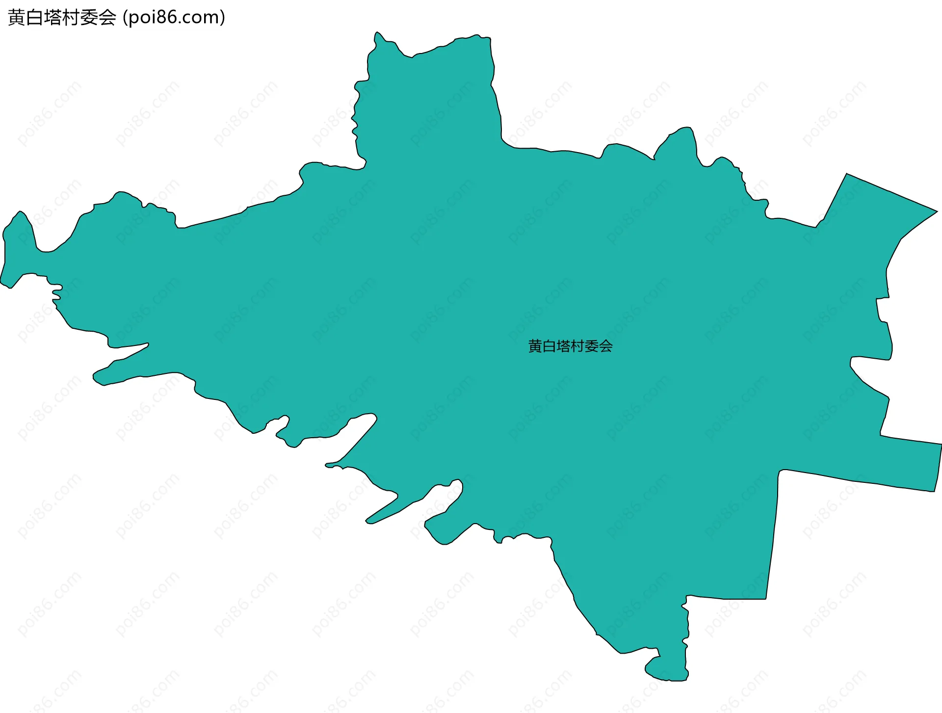 黄白塔村委会边界地图