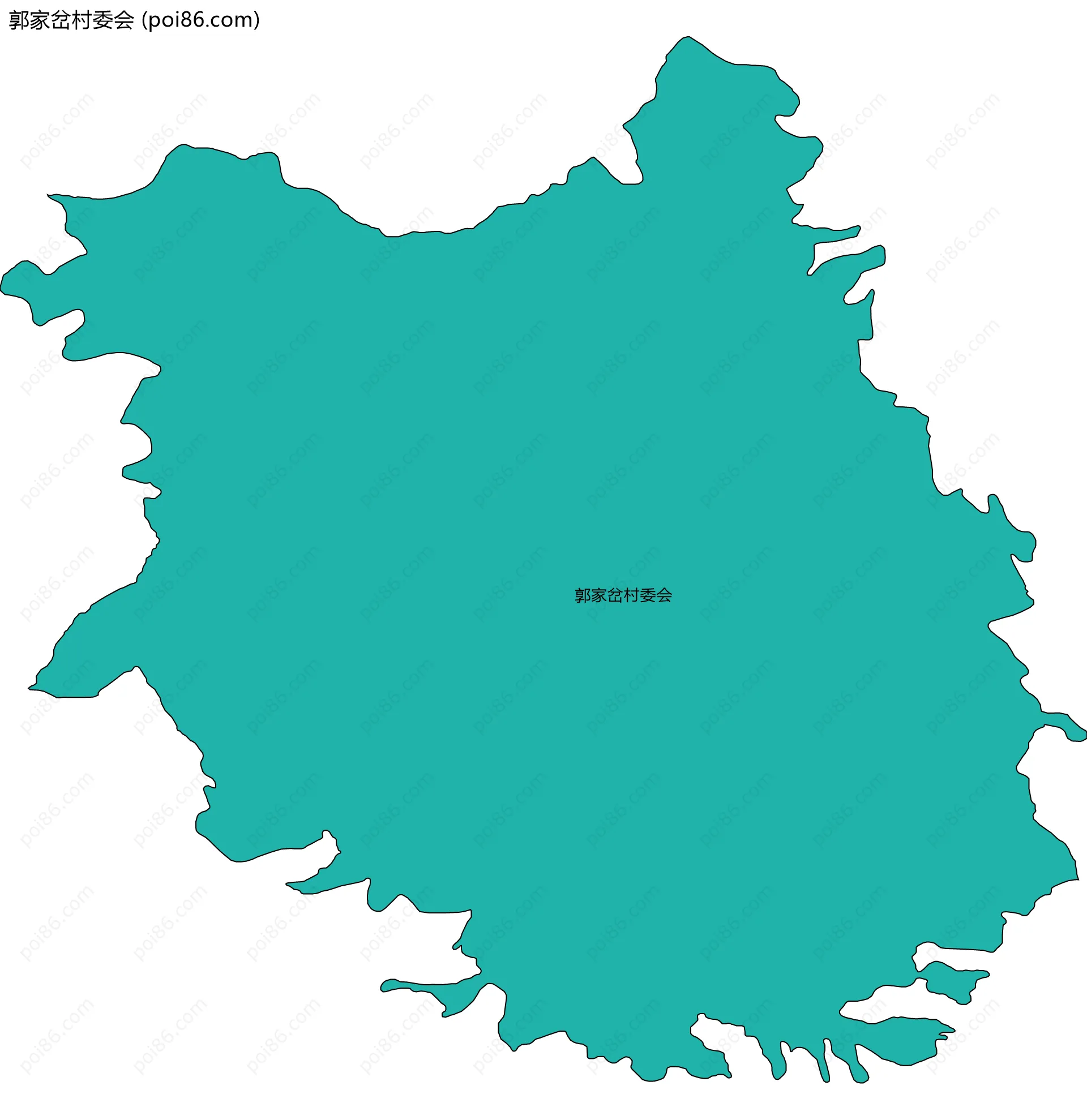 郭家岔村委会边界地图
