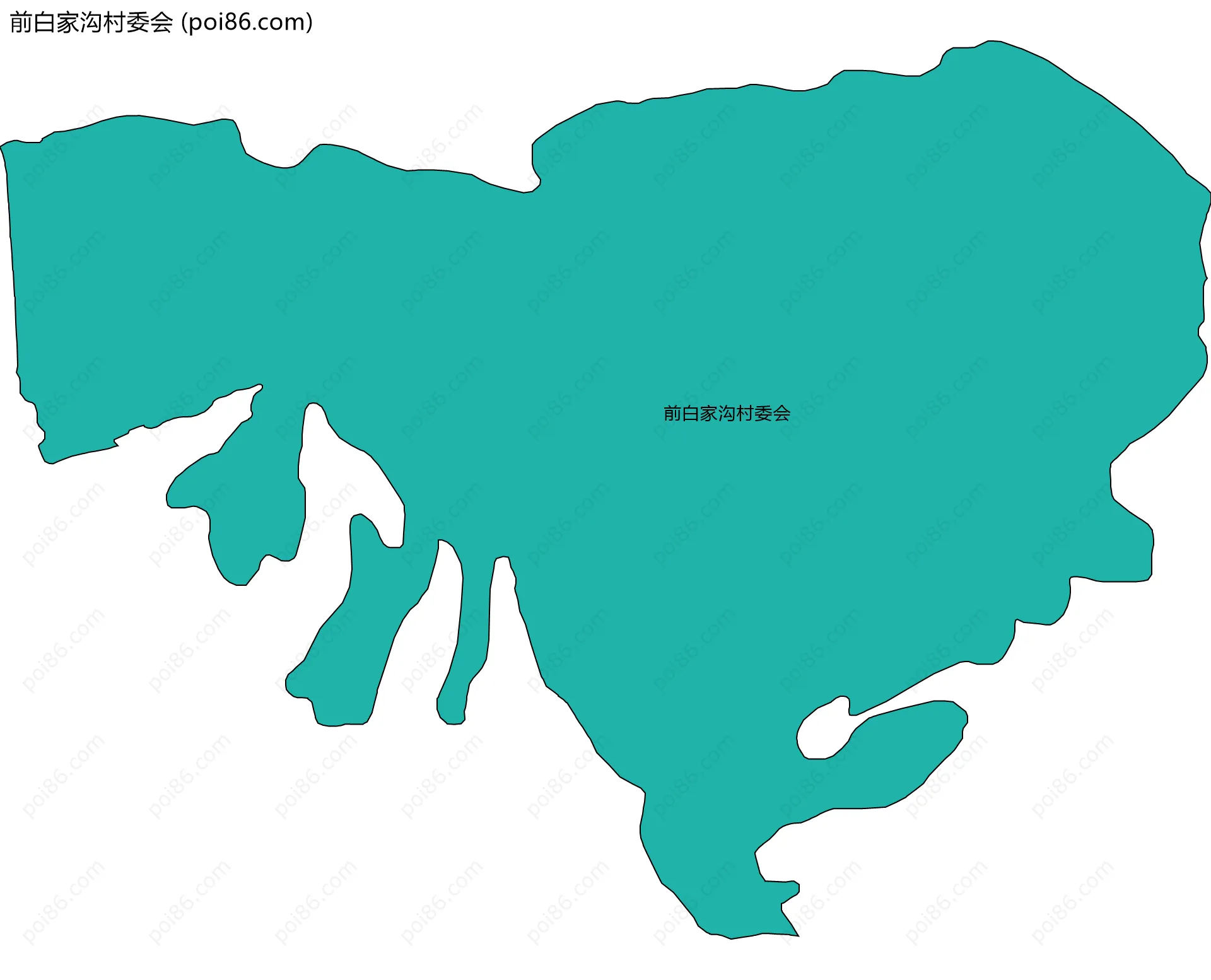 前白家沟村委会边界地图