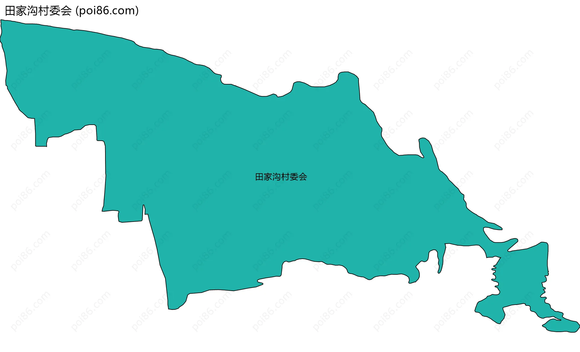 田家沟村委会边界地图