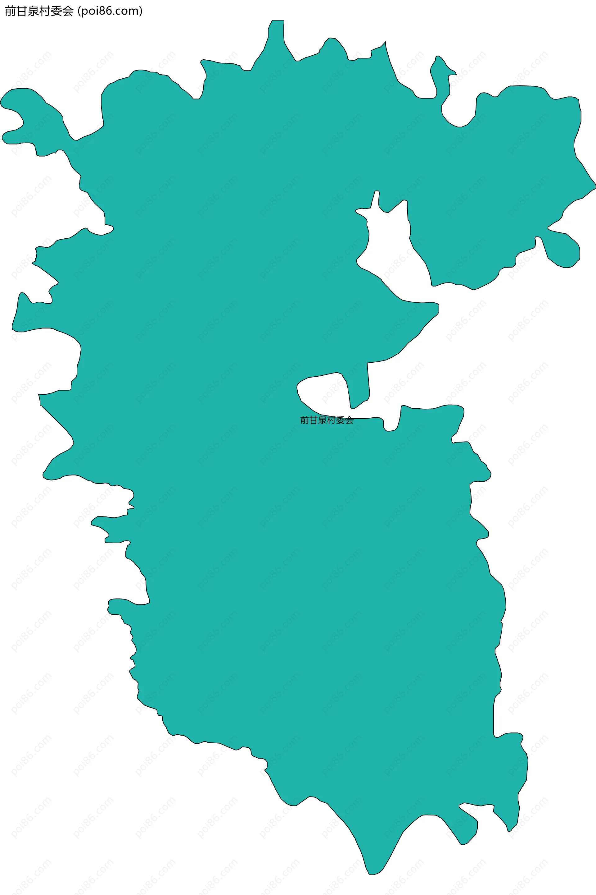 前甘泉村委会边界地图