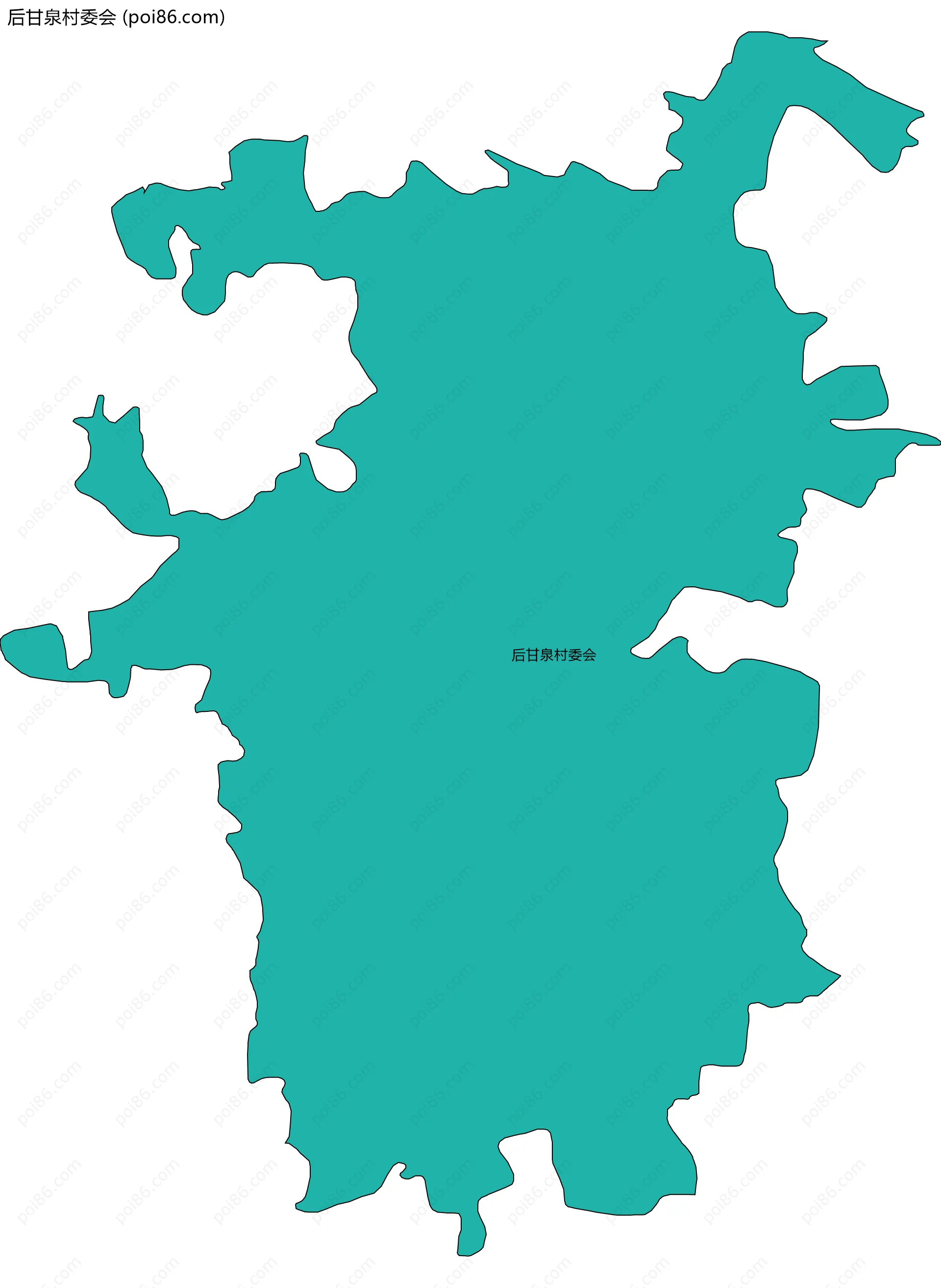 后甘泉村委会边界地图