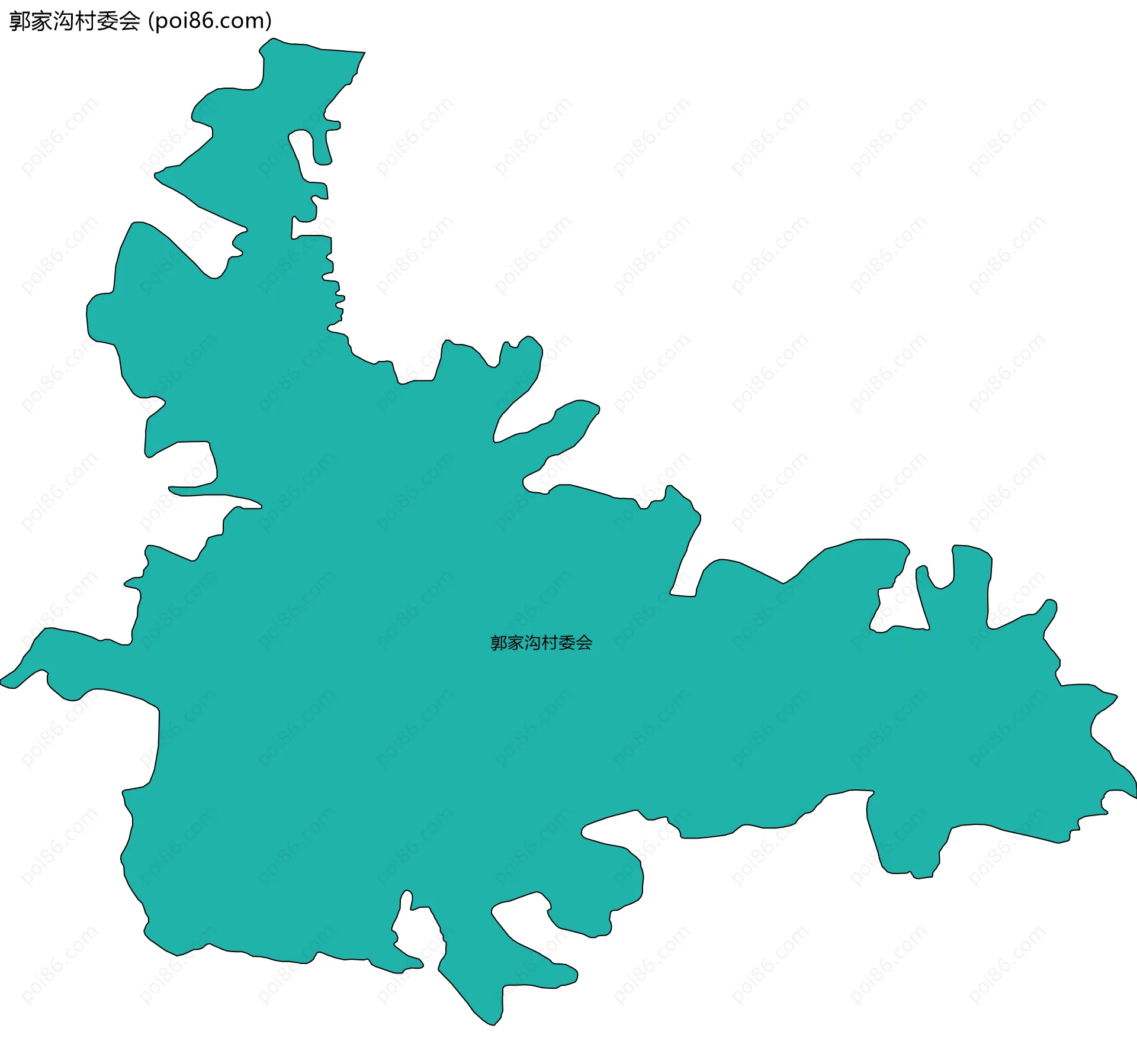郭家沟村委会边界地图