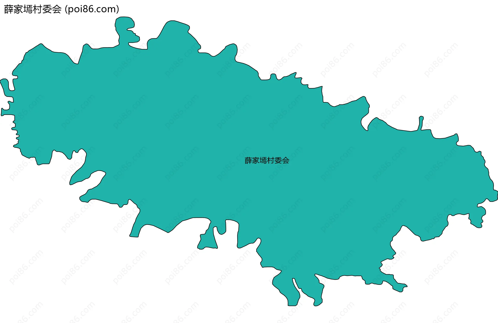 薛家墕村委会边界地图