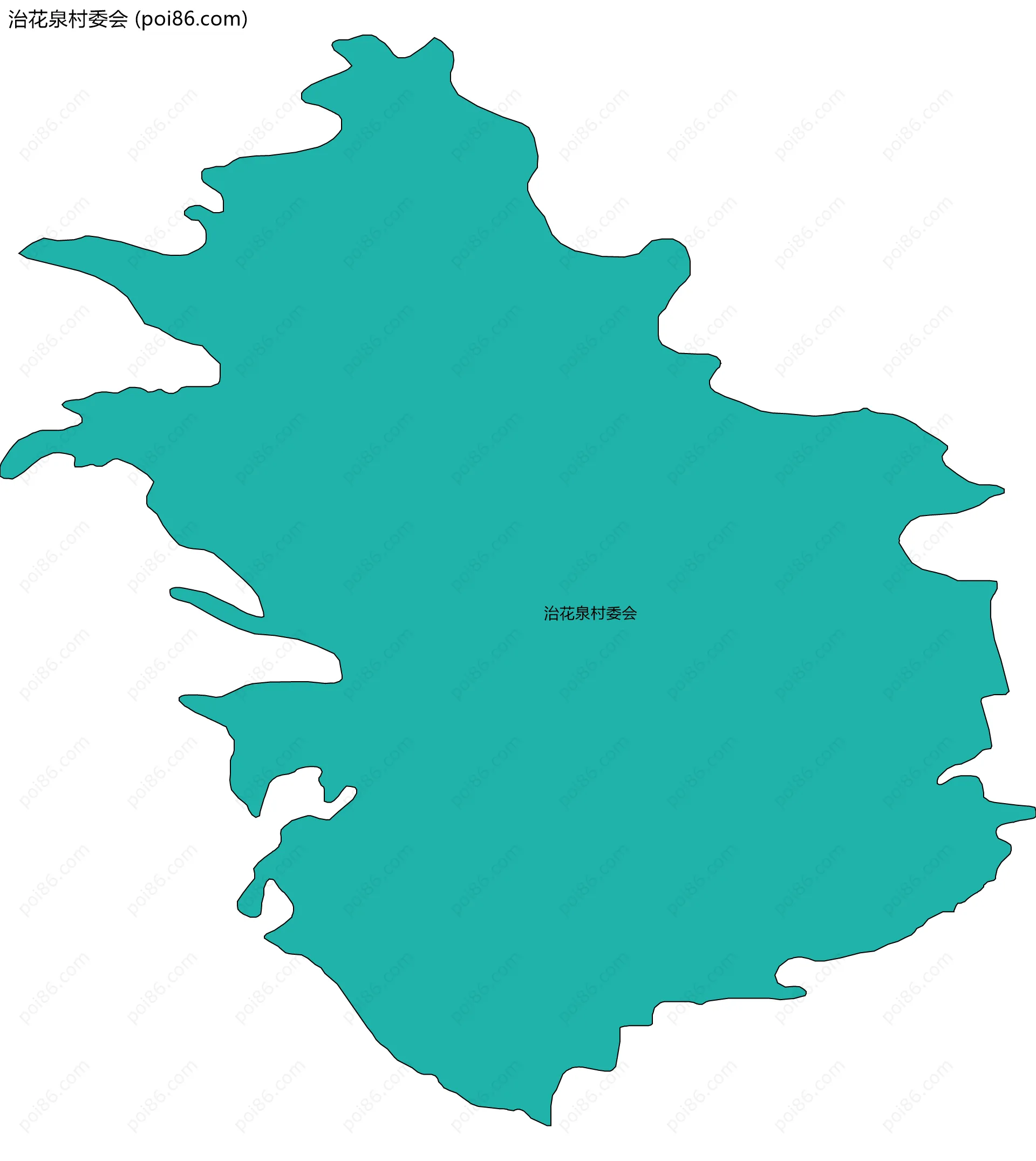 治花泉村委会边界地图