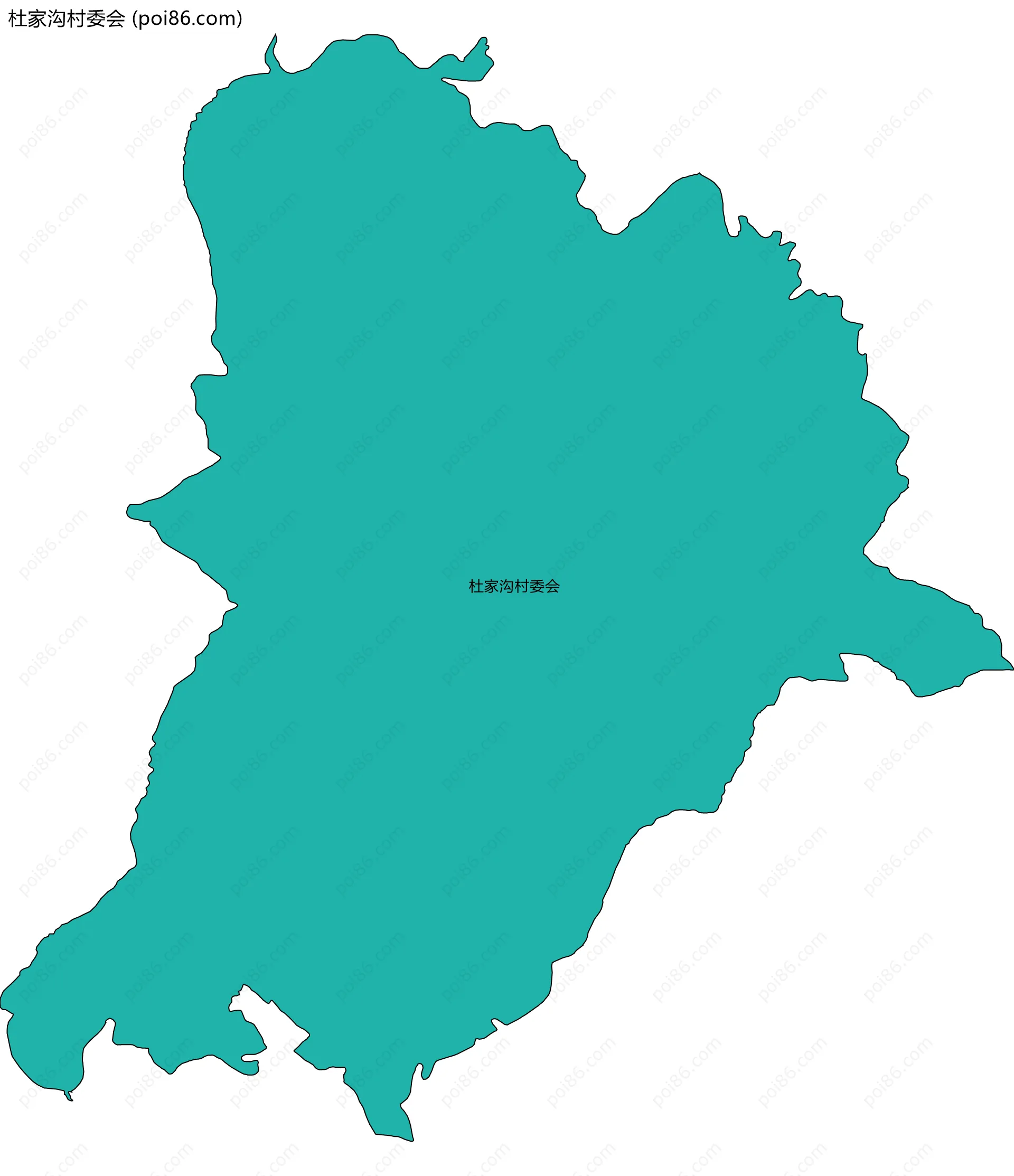 杜家沟村委会边界地图