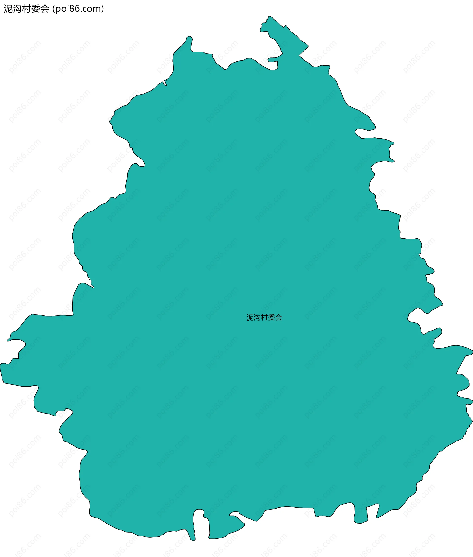 泥沟村委会边界地图