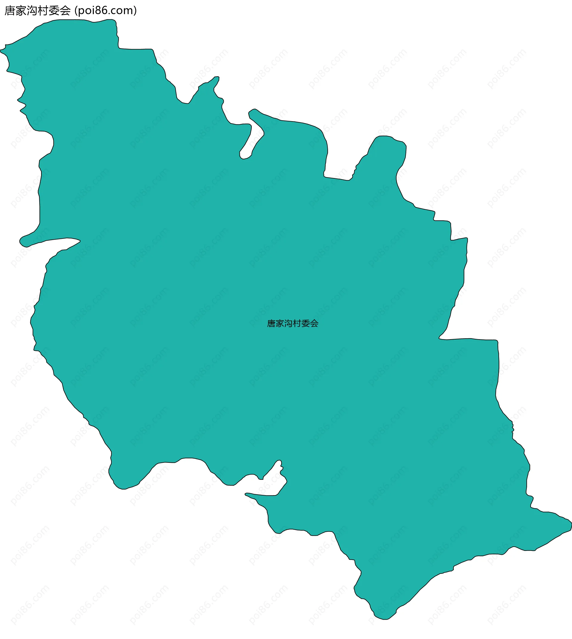 唐家沟村委会边界地图