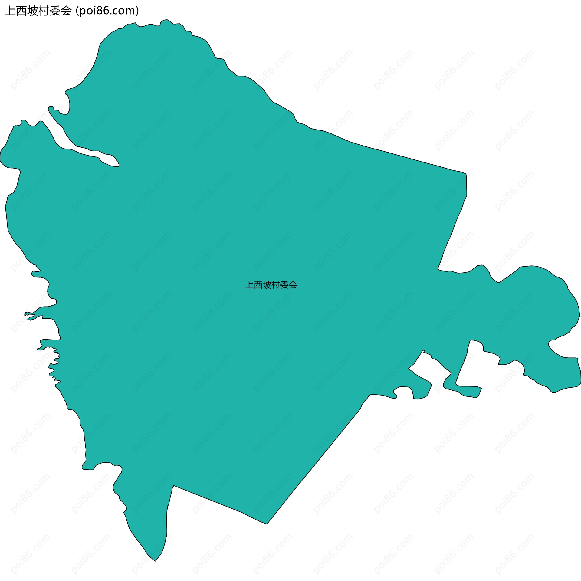 上西坡村委会边界地图