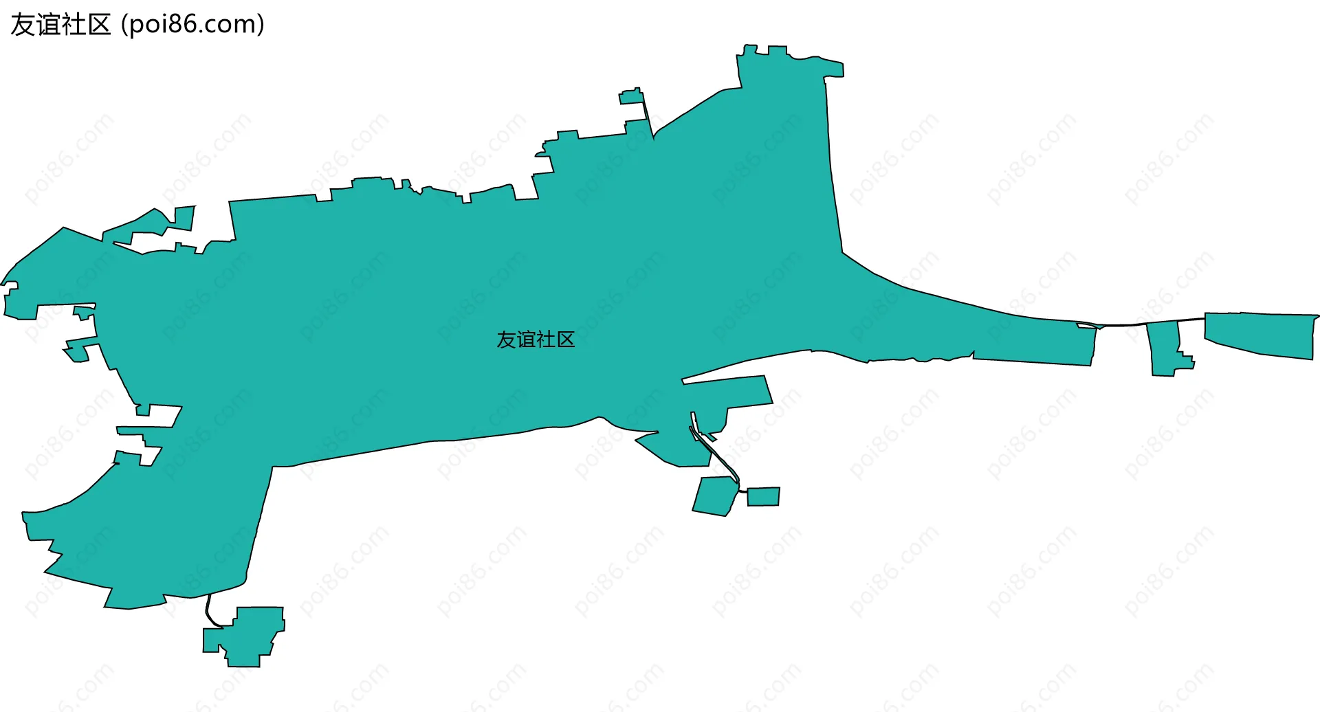 友谊社区边界地图