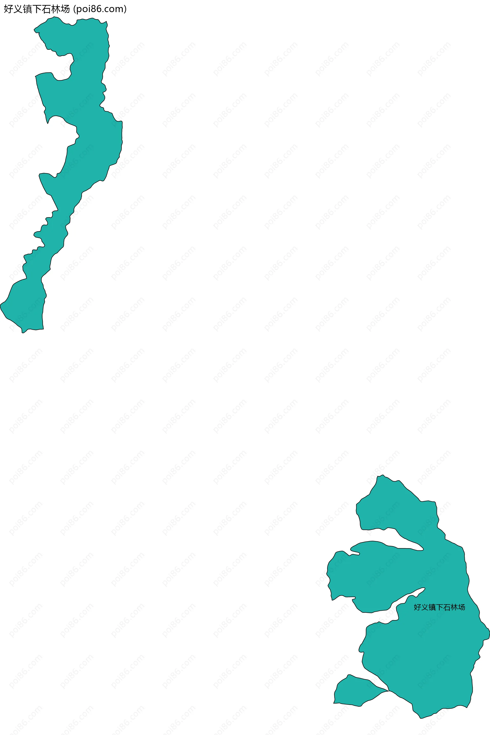 好义镇下石林场边界地图