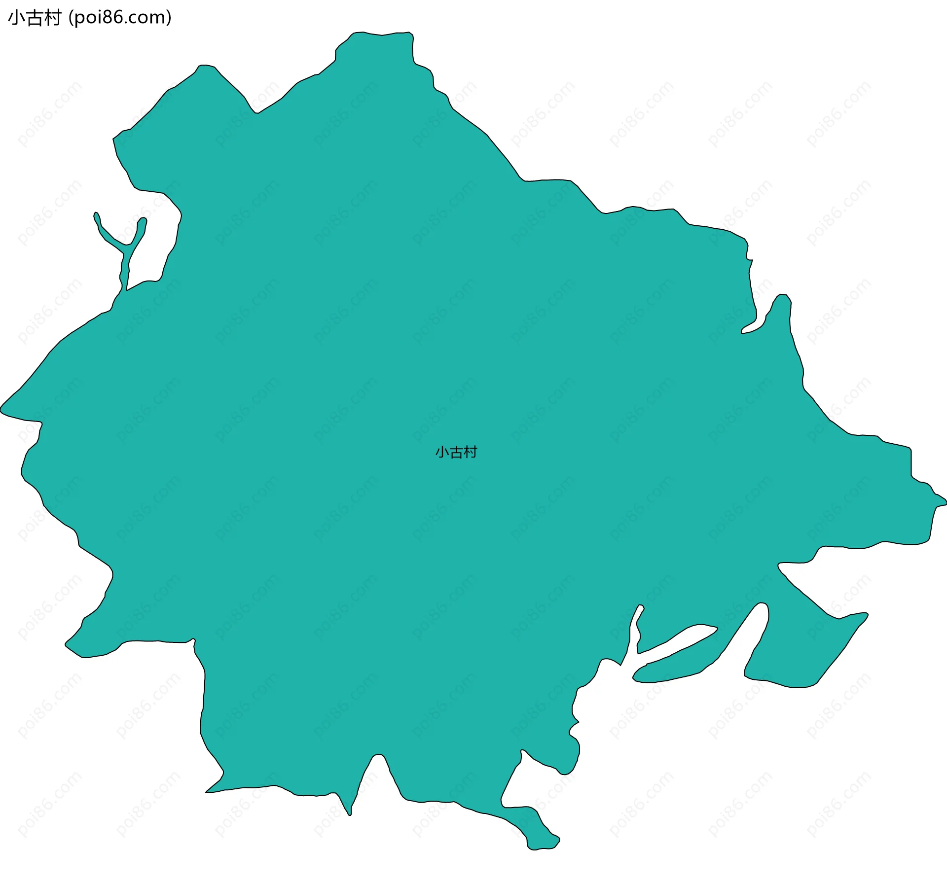 小古村边界地图