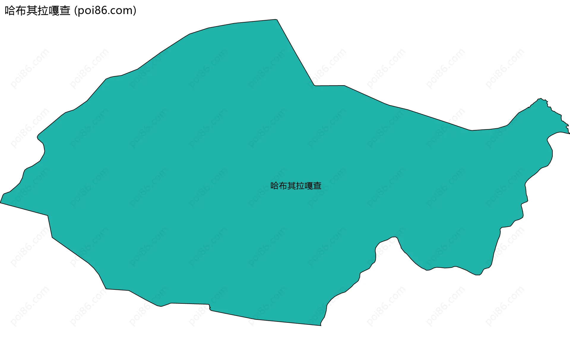 哈布其拉嘎查边界地图