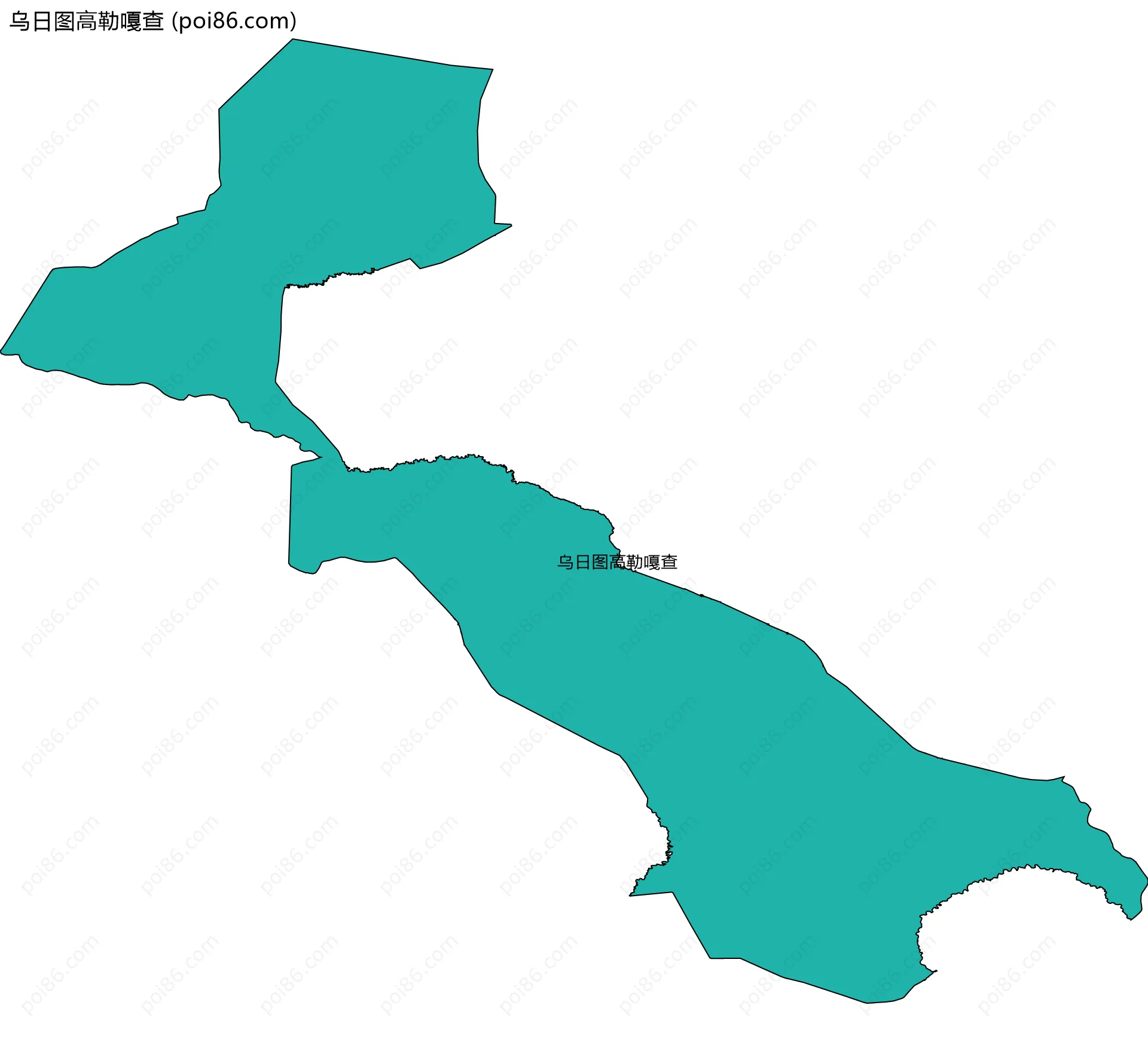 乌日图高勒嘎查边界地图