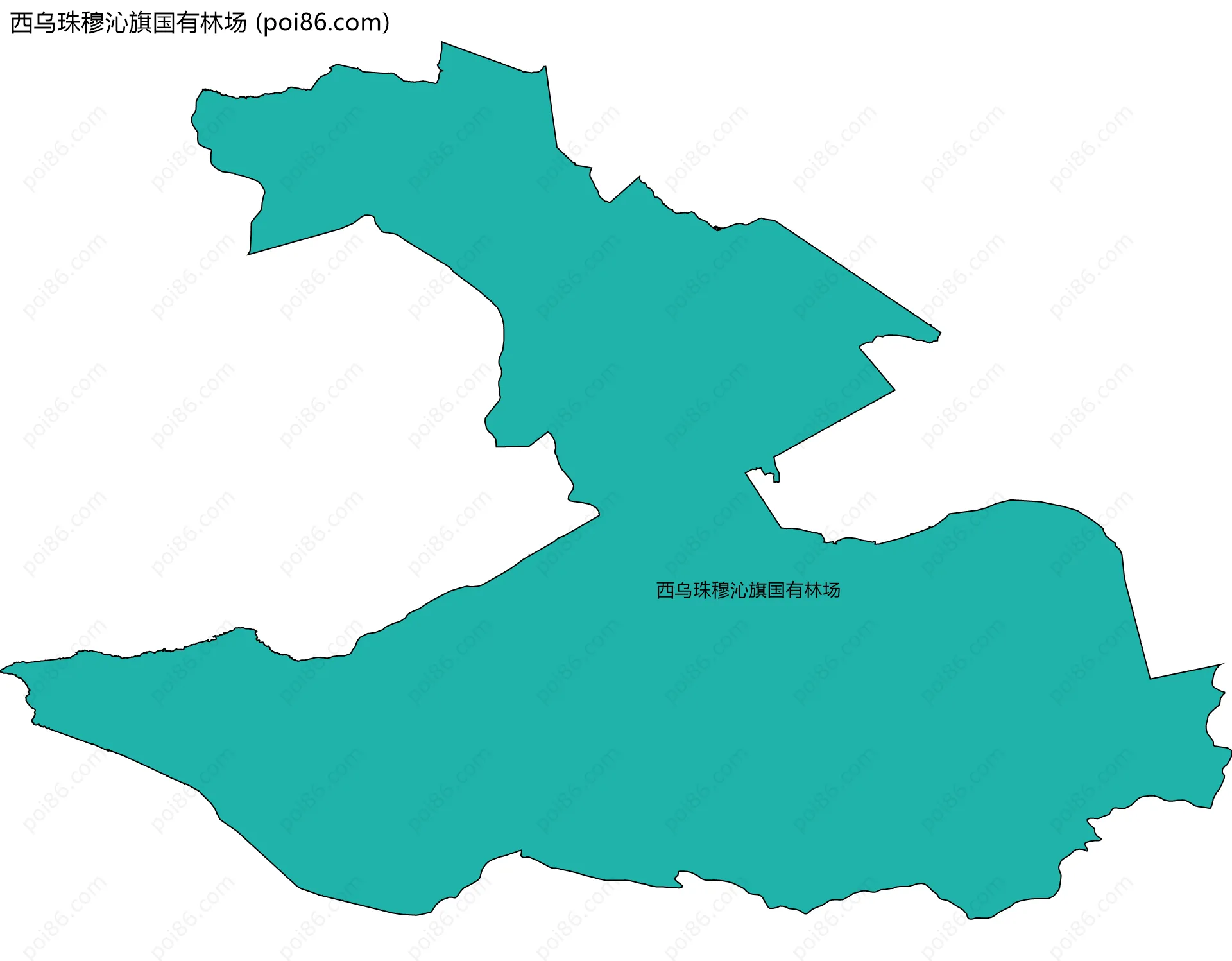 西乌珠穆沁旗国有林场边界地图