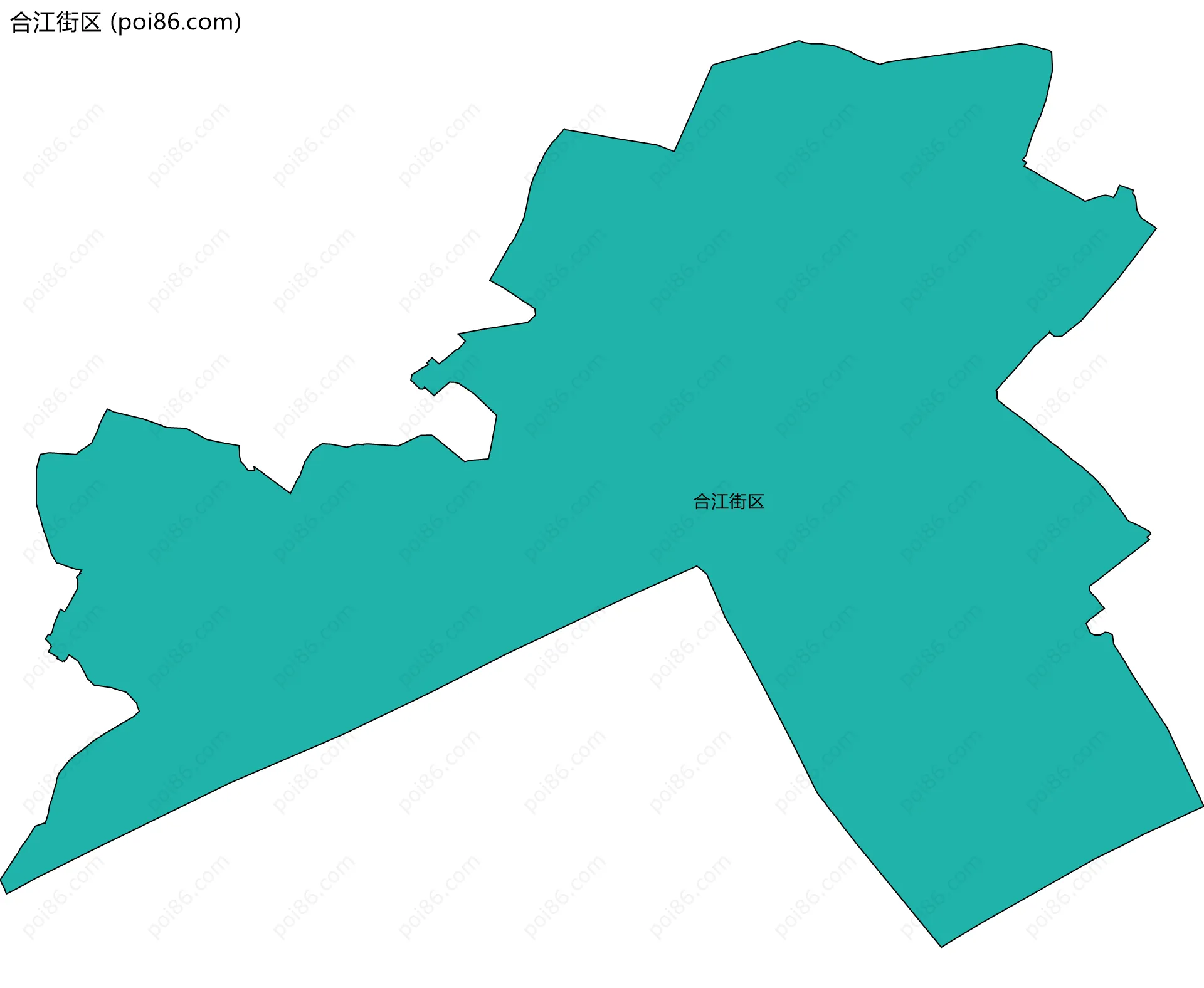 合江街区边界地图