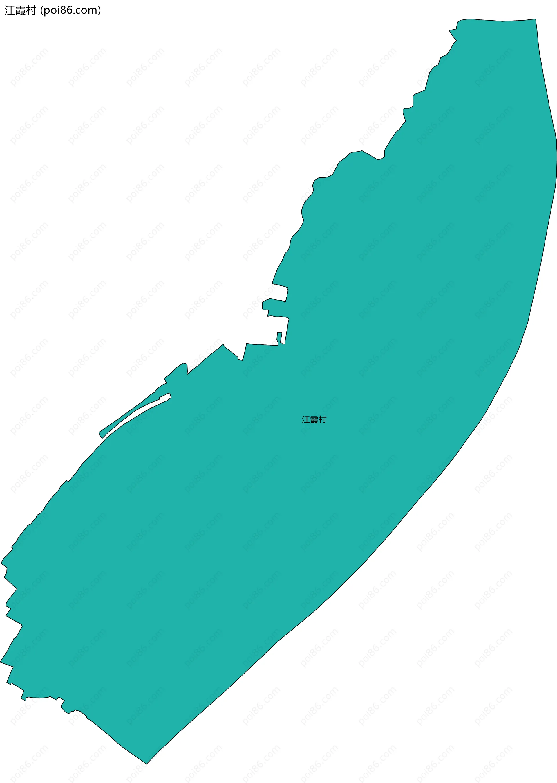 江霞村边界地图