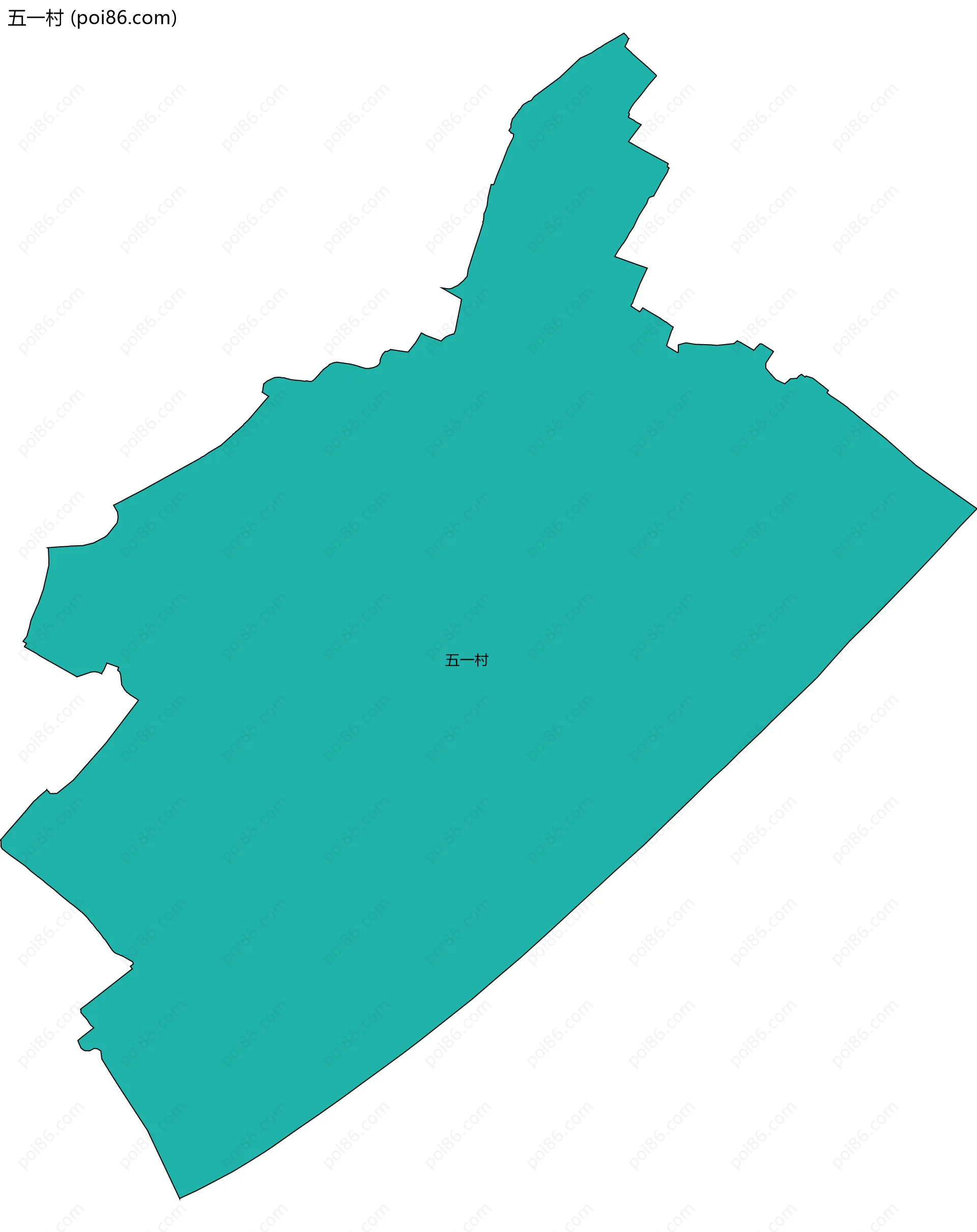 五一村边界地图