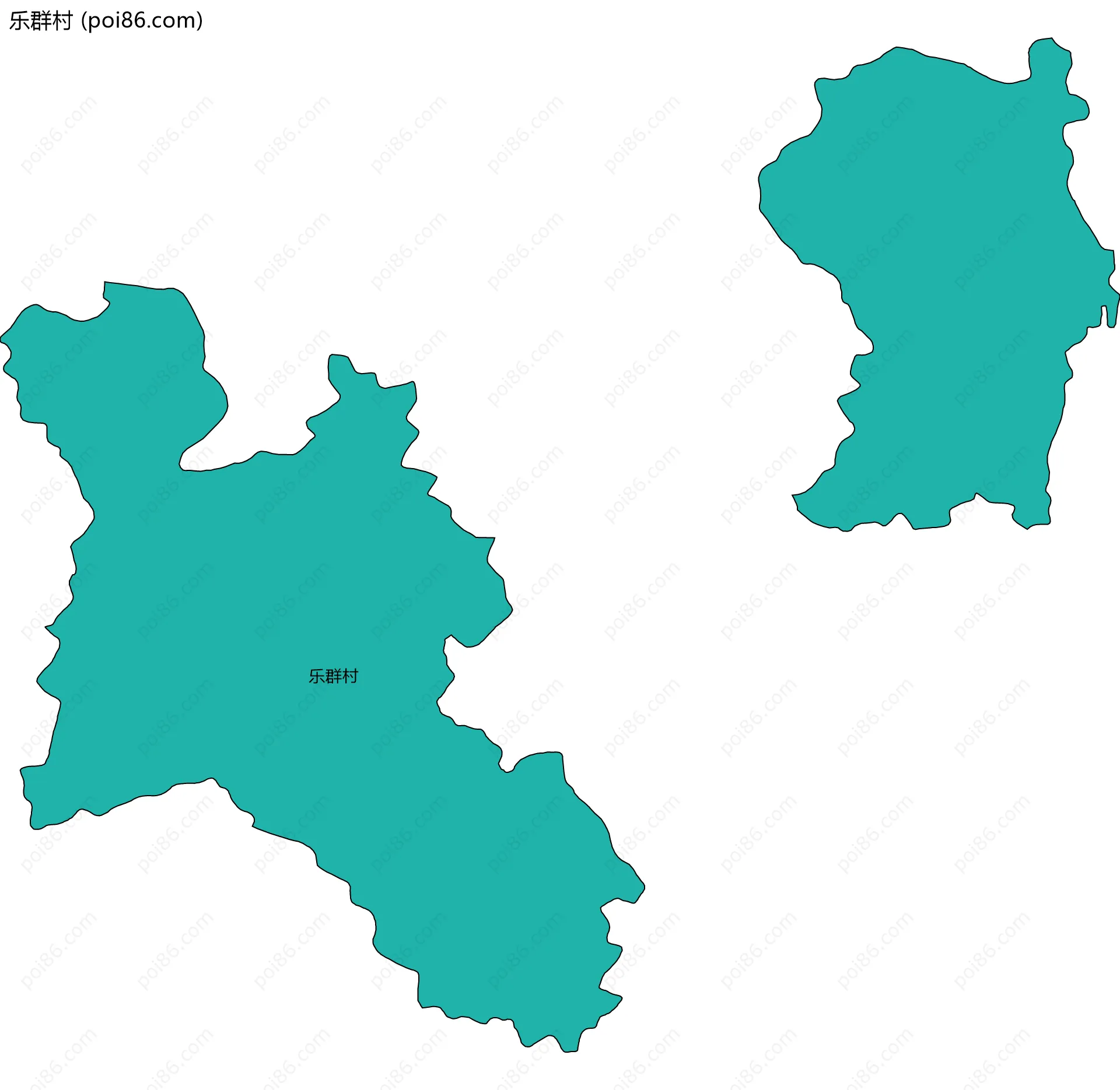 乐群村边界地图