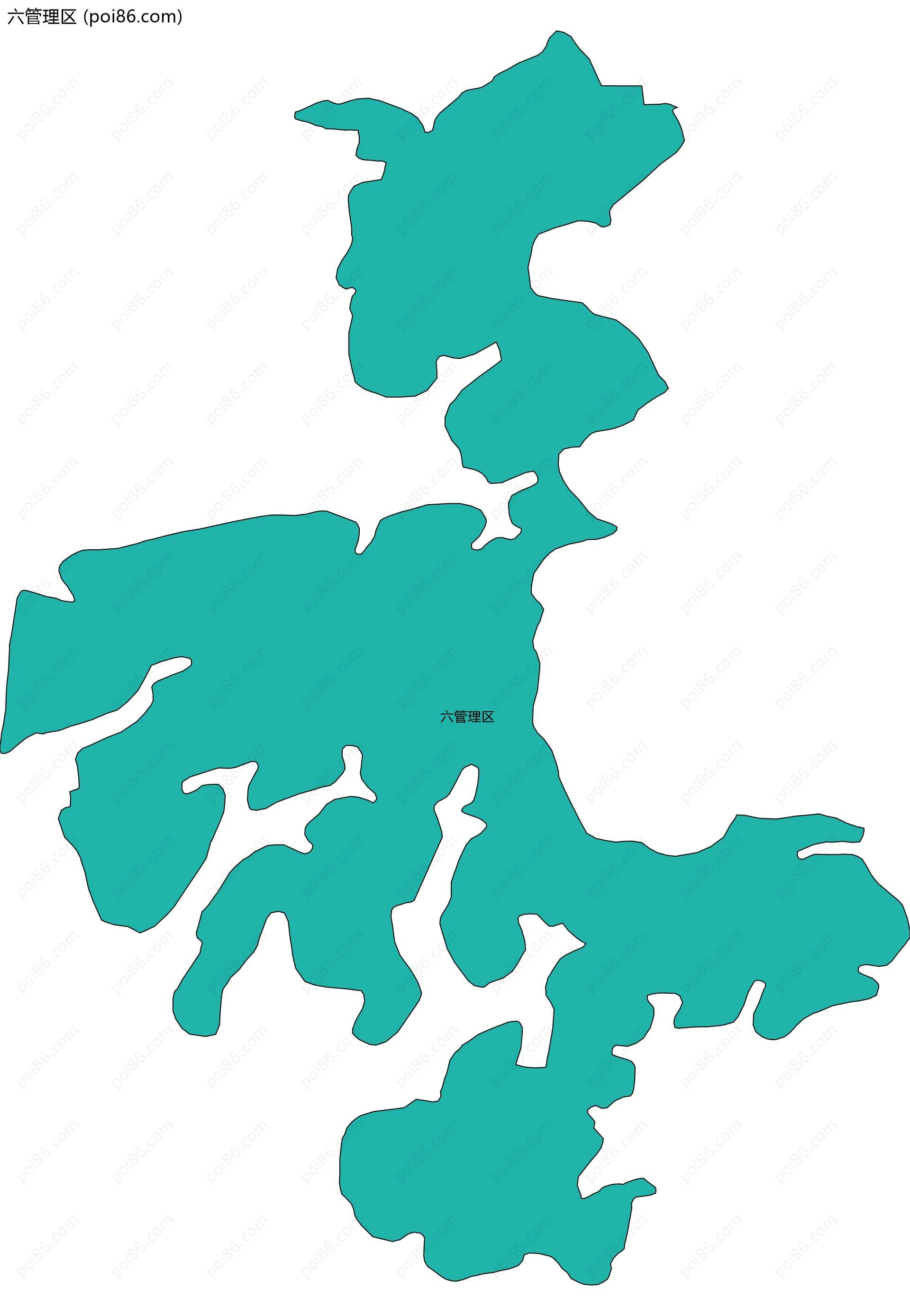 六管理区边界地图