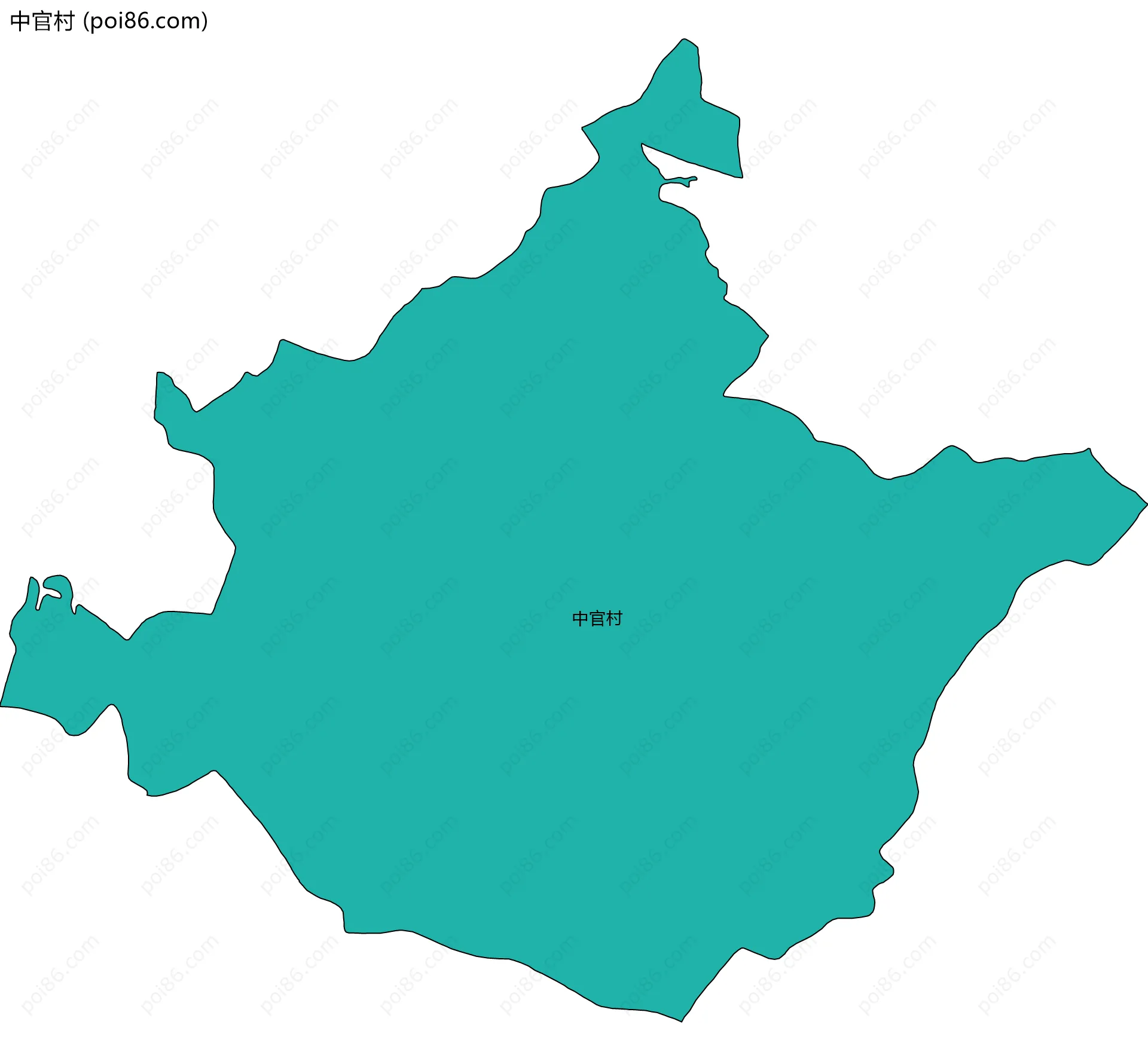 中官村边界地图