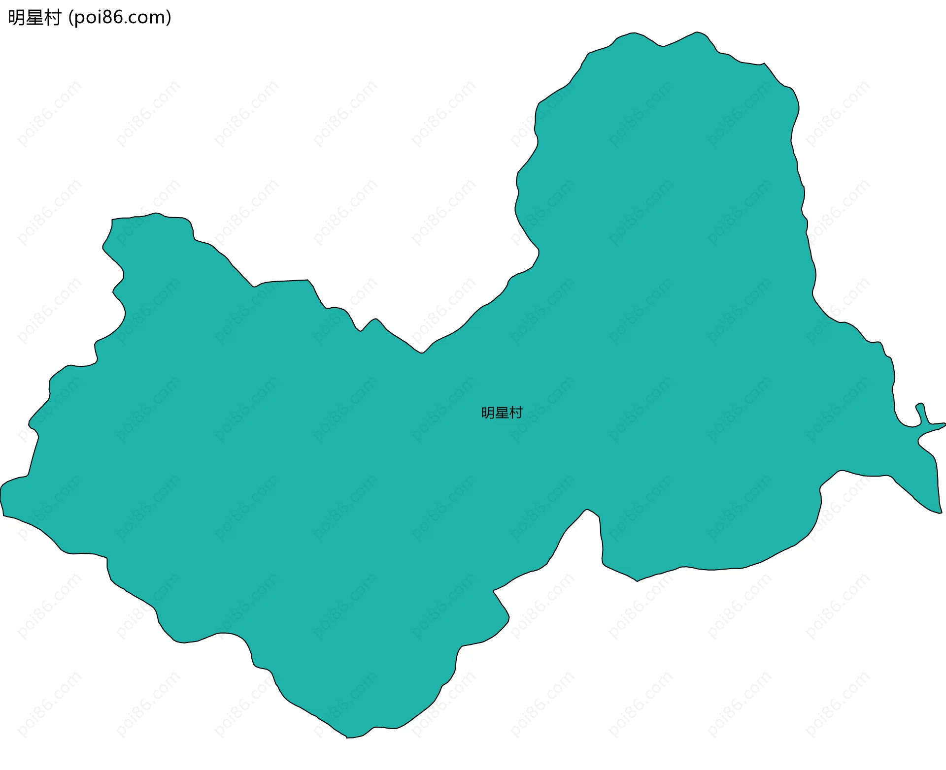明星村边界地图