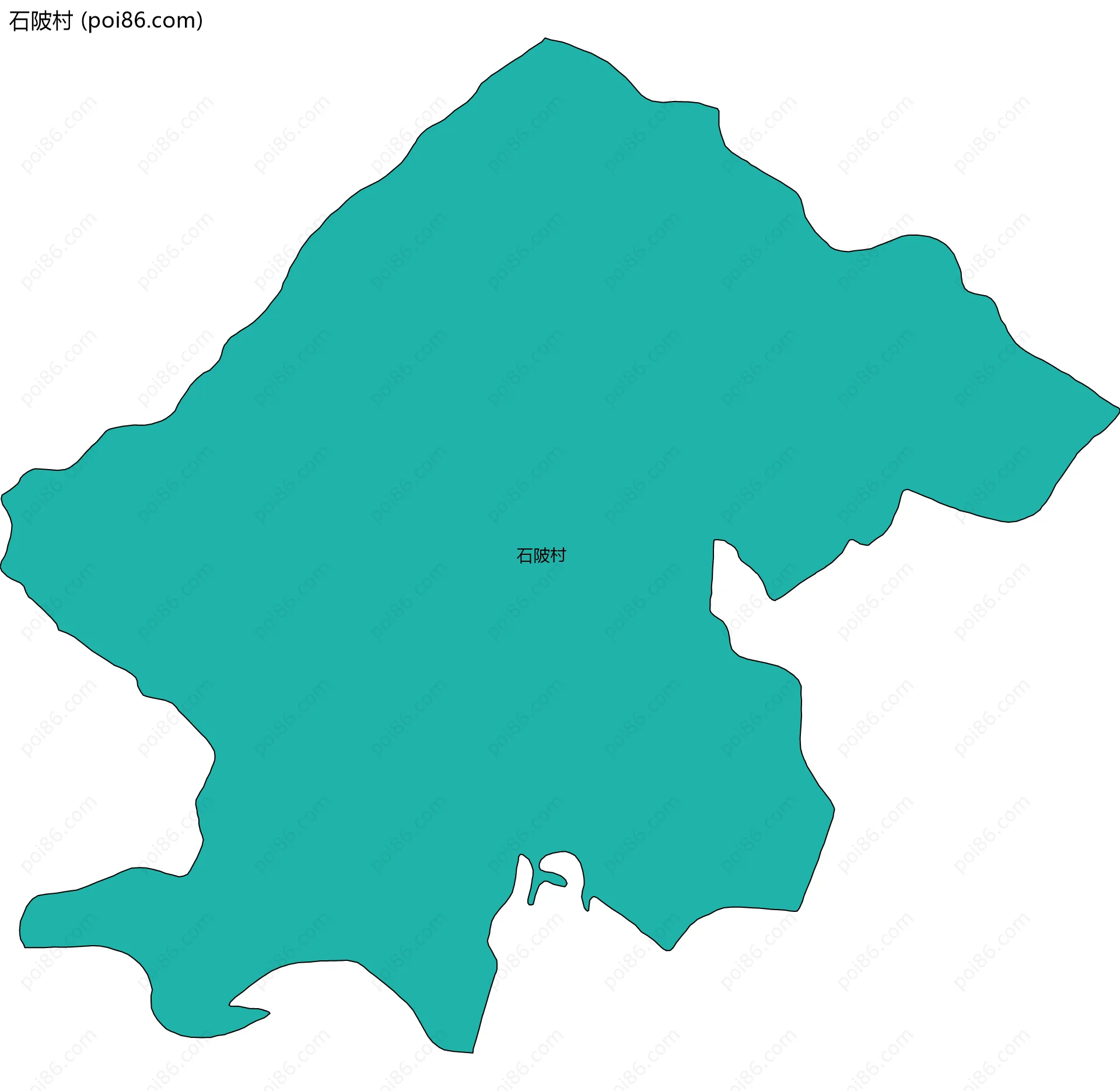 石陂村边界地图