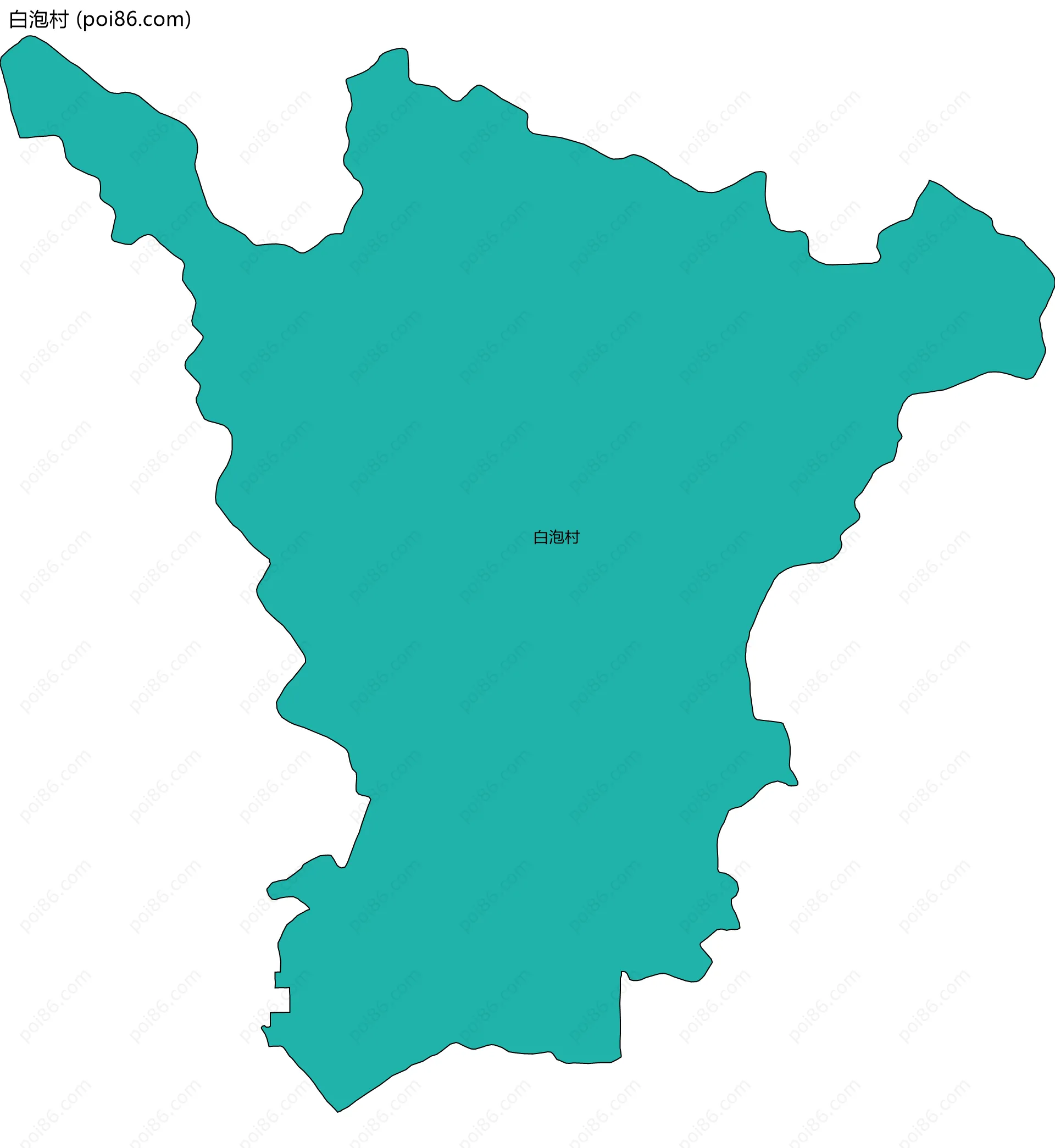 白泡村边界地图