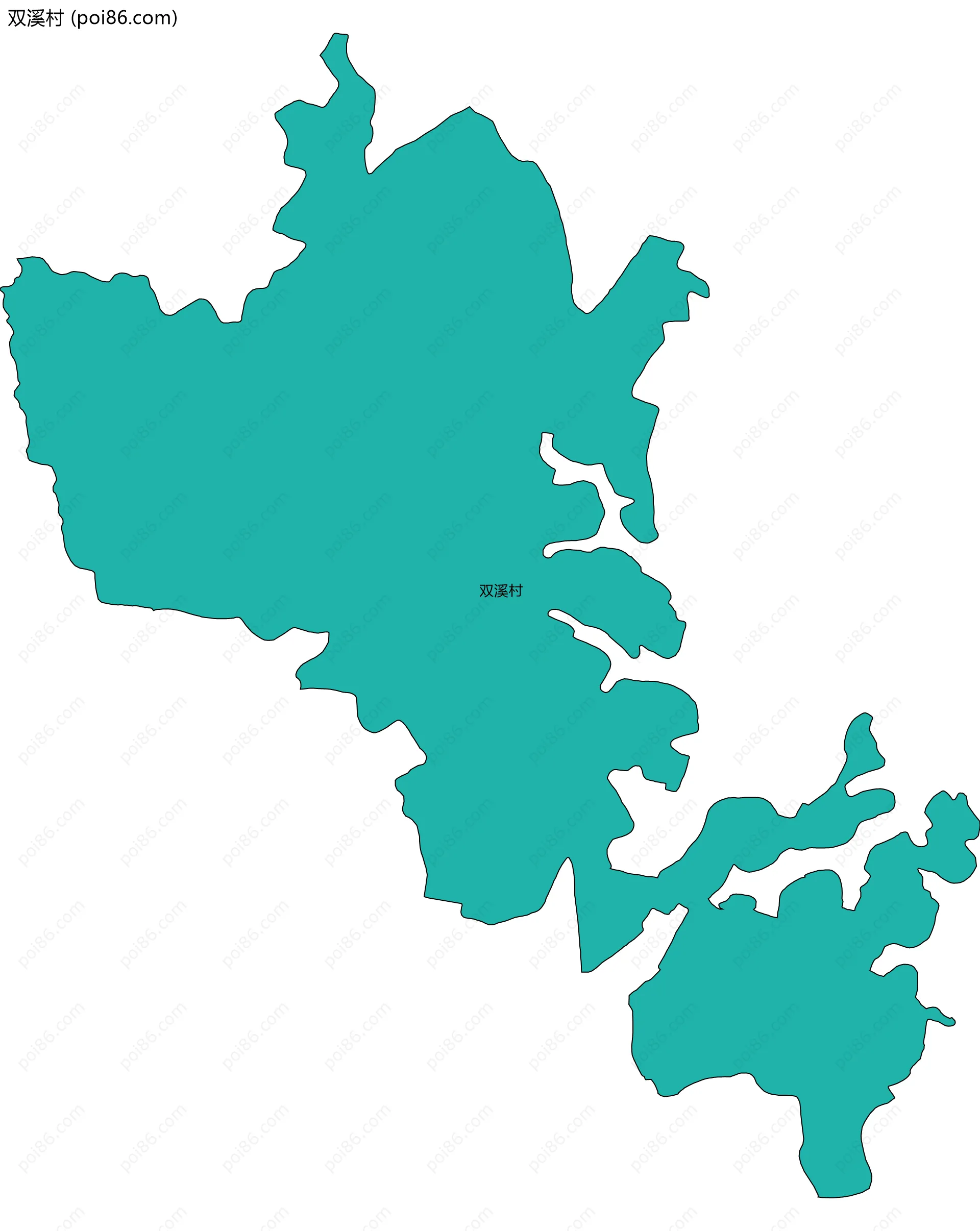 双溪村边界地图