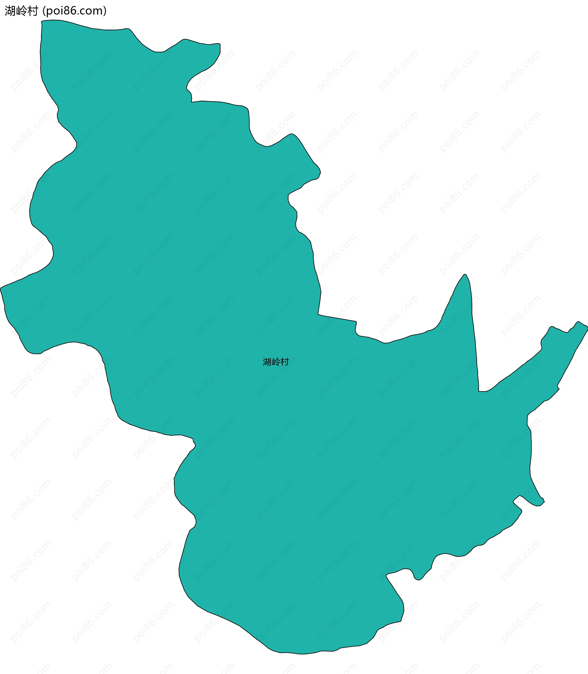 湖岭村边界地图