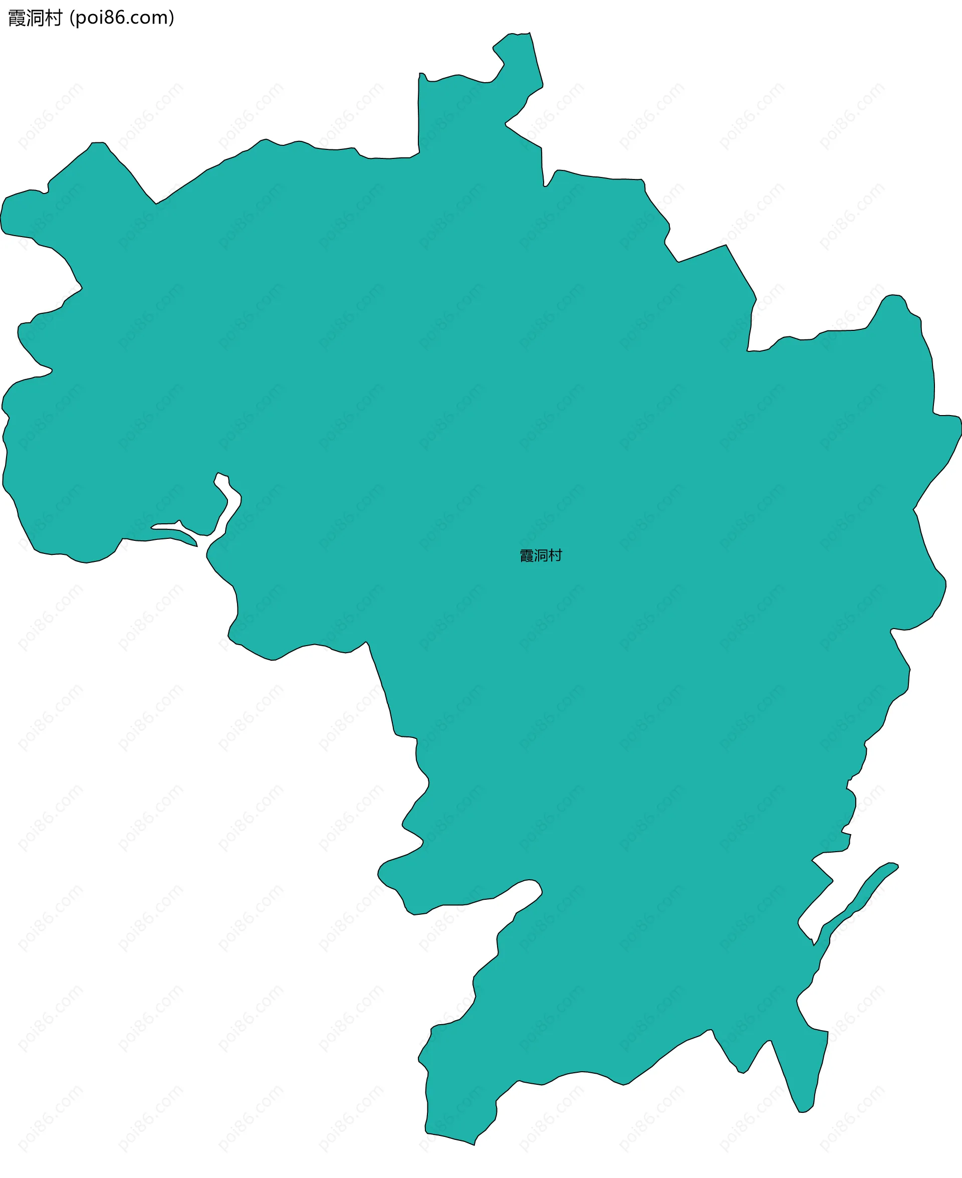 霞洞村边界地图