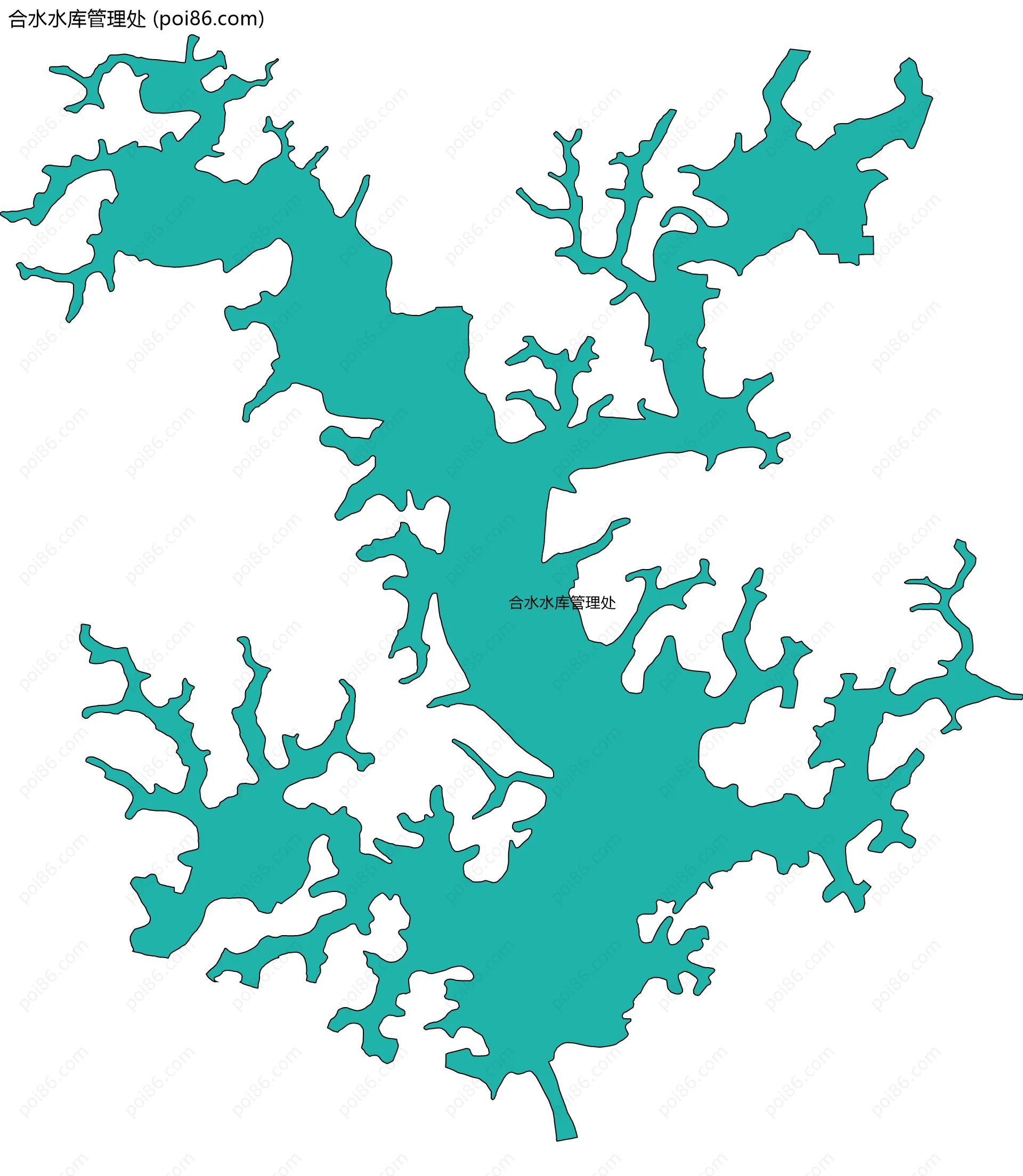 合水水库管理处边界地图