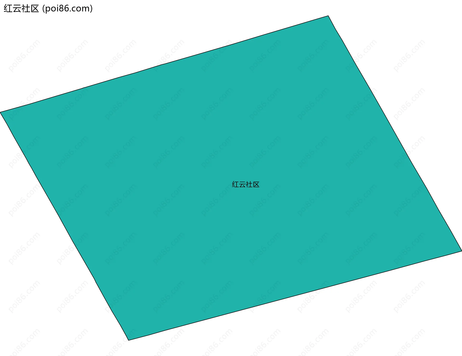 红云社区边界地图