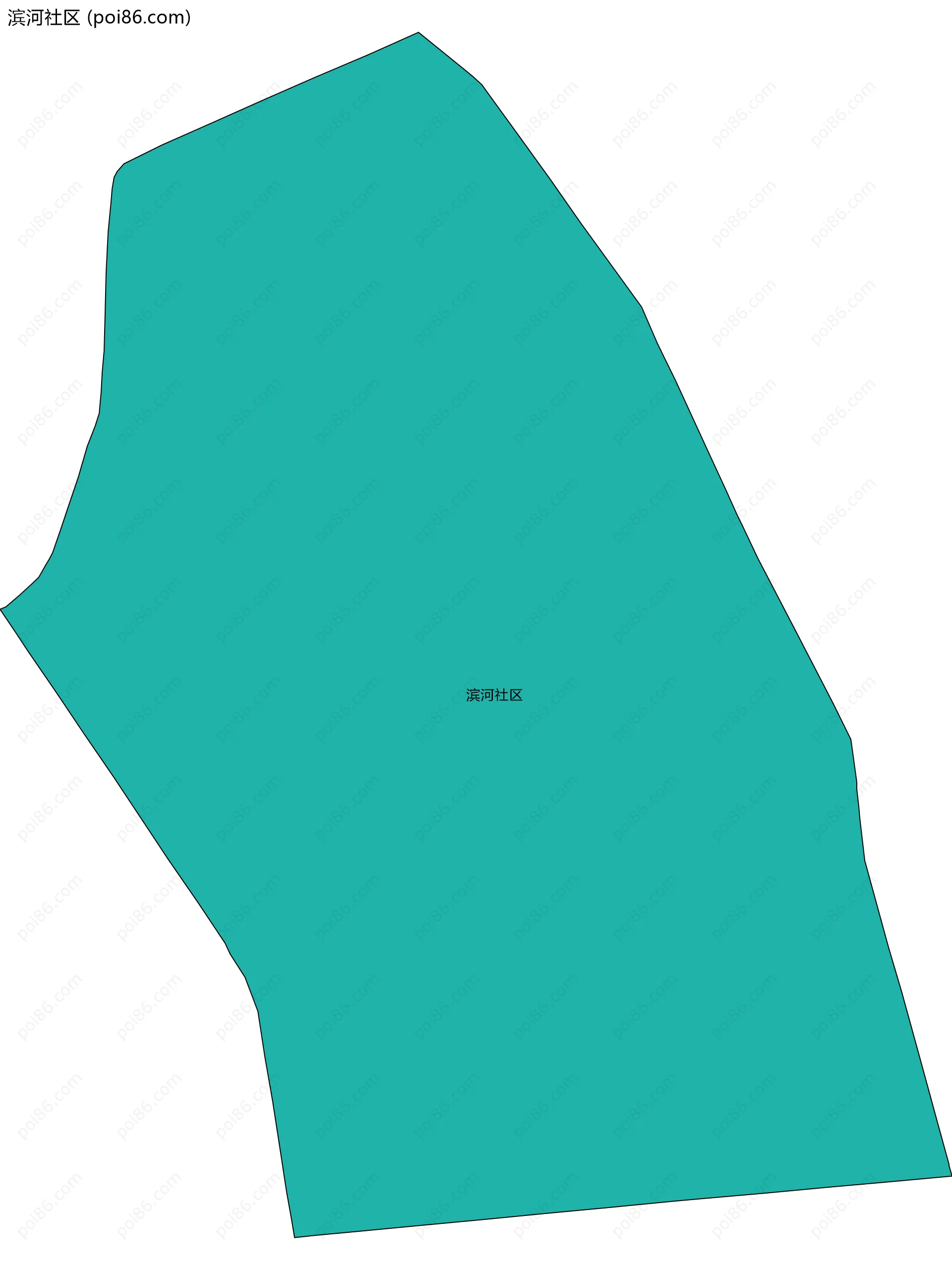 滨河社区边界地图