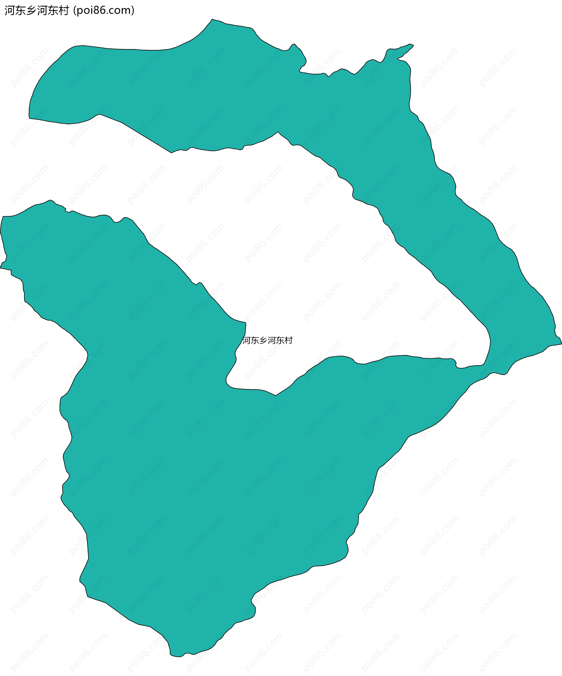 河东乡河东村边界地图