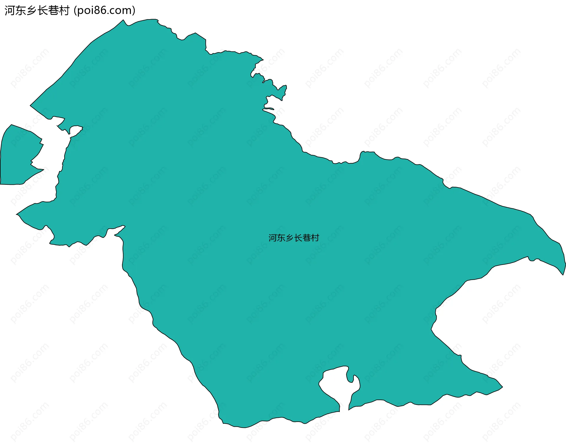 河东乡长巷村边界地图