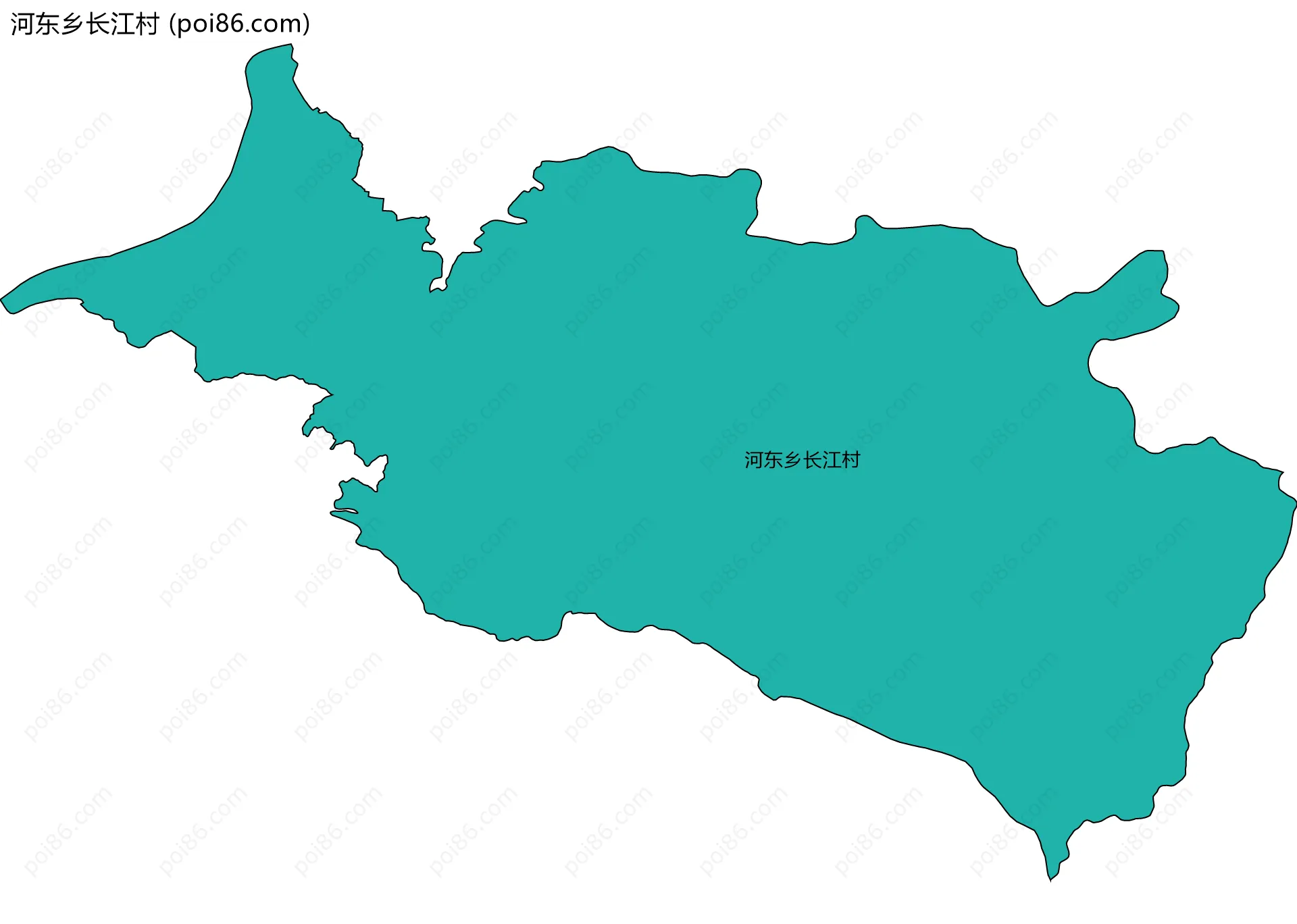 河东乡长江村边界地图