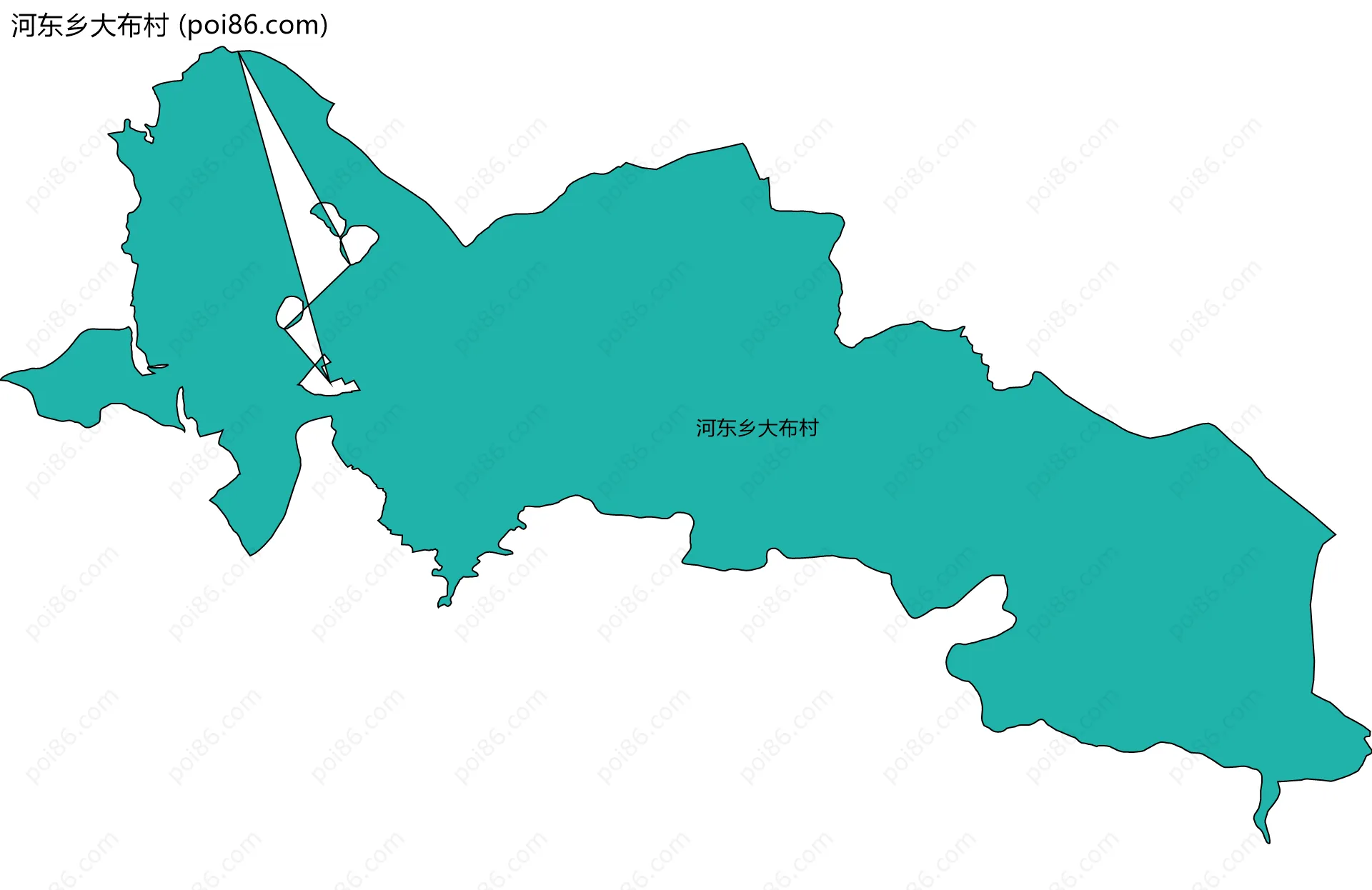 河东乡大布村边界地图